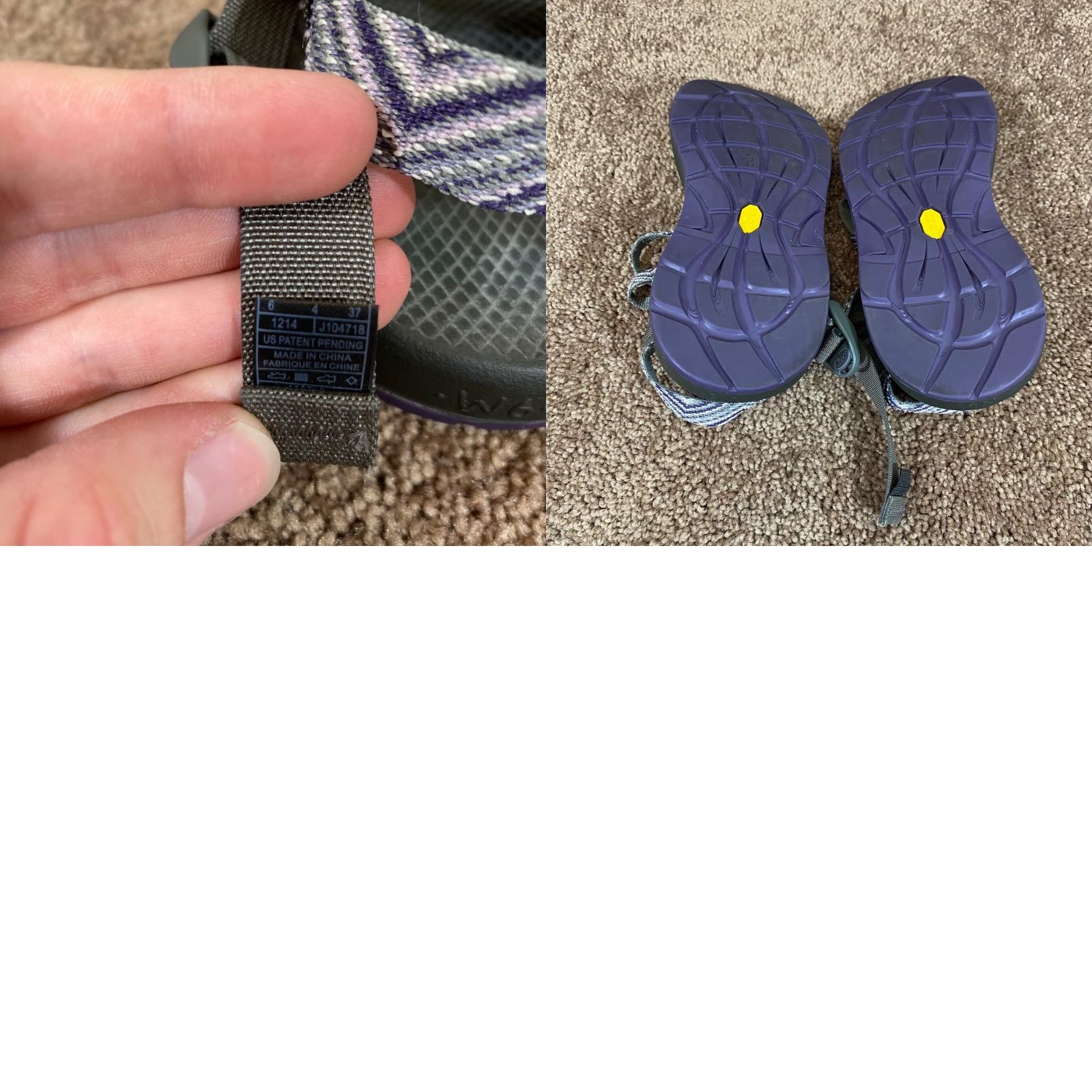 Chaco VINTAGE Chaco ZX2 Yampa Sandals Womens 6 EU 37 Purple Outdoor Hiking Water Sport Casual Size US 6 / IT 36 - 8 Thumbnail