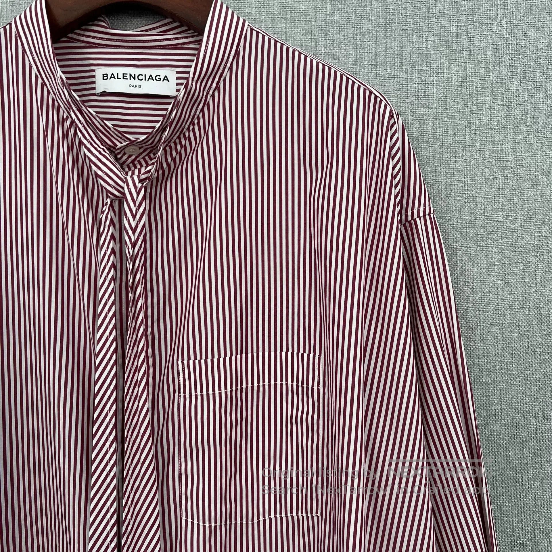 Balenciaga Balenciaga Oversize Logo Stripe Shirt. Size S / US 4 / IT 40 - 7 Thumbnail