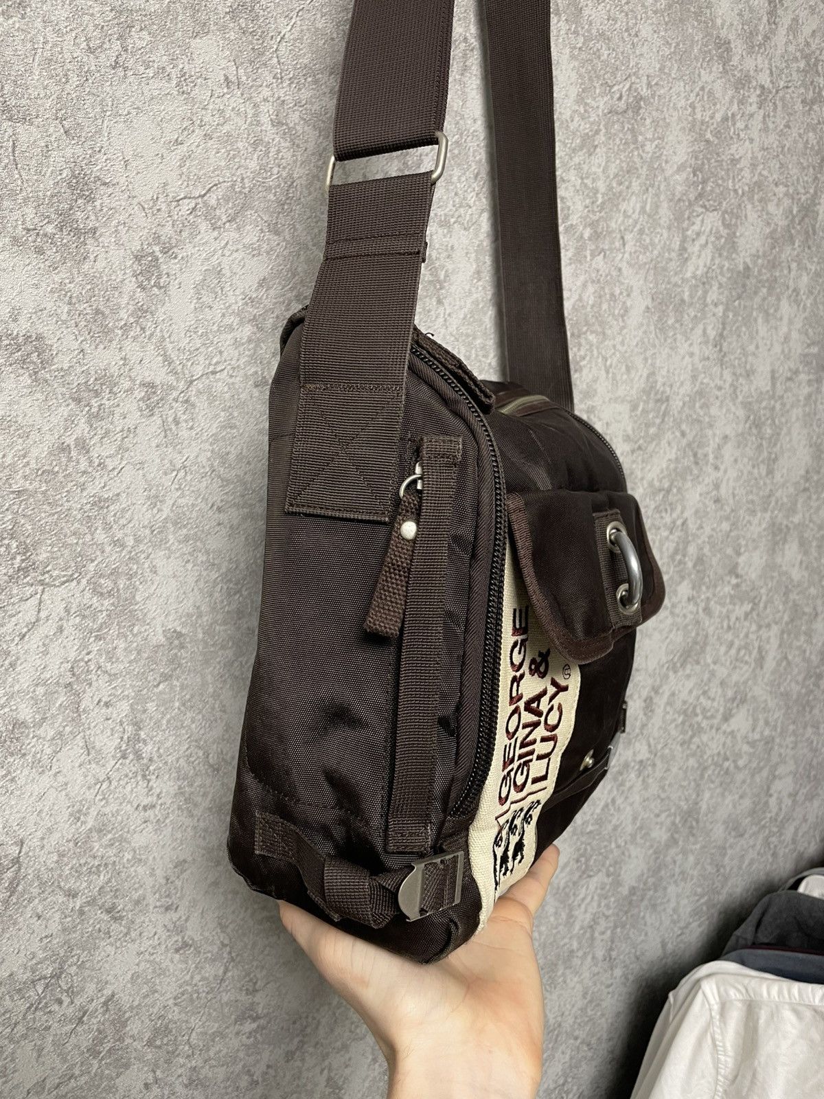 Vintage GGL George Gina Lucy Brown Shoulder Bag Mr.Postman Japanese Size ONE SIZE - 6 Thumbnail