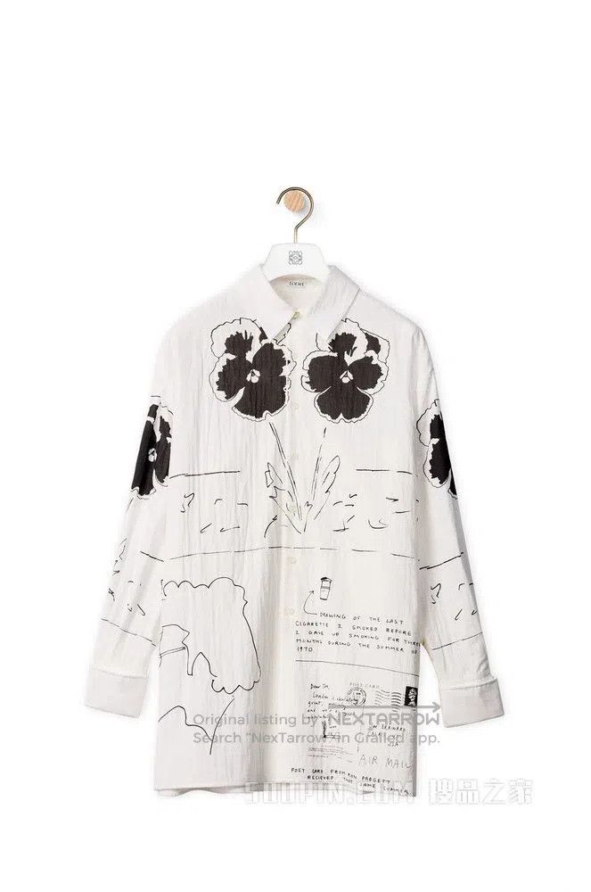 Loewe LOEWE Cotton pansy print shirt Size US S / EU 44-46 / 1 - 4 Thumbnail