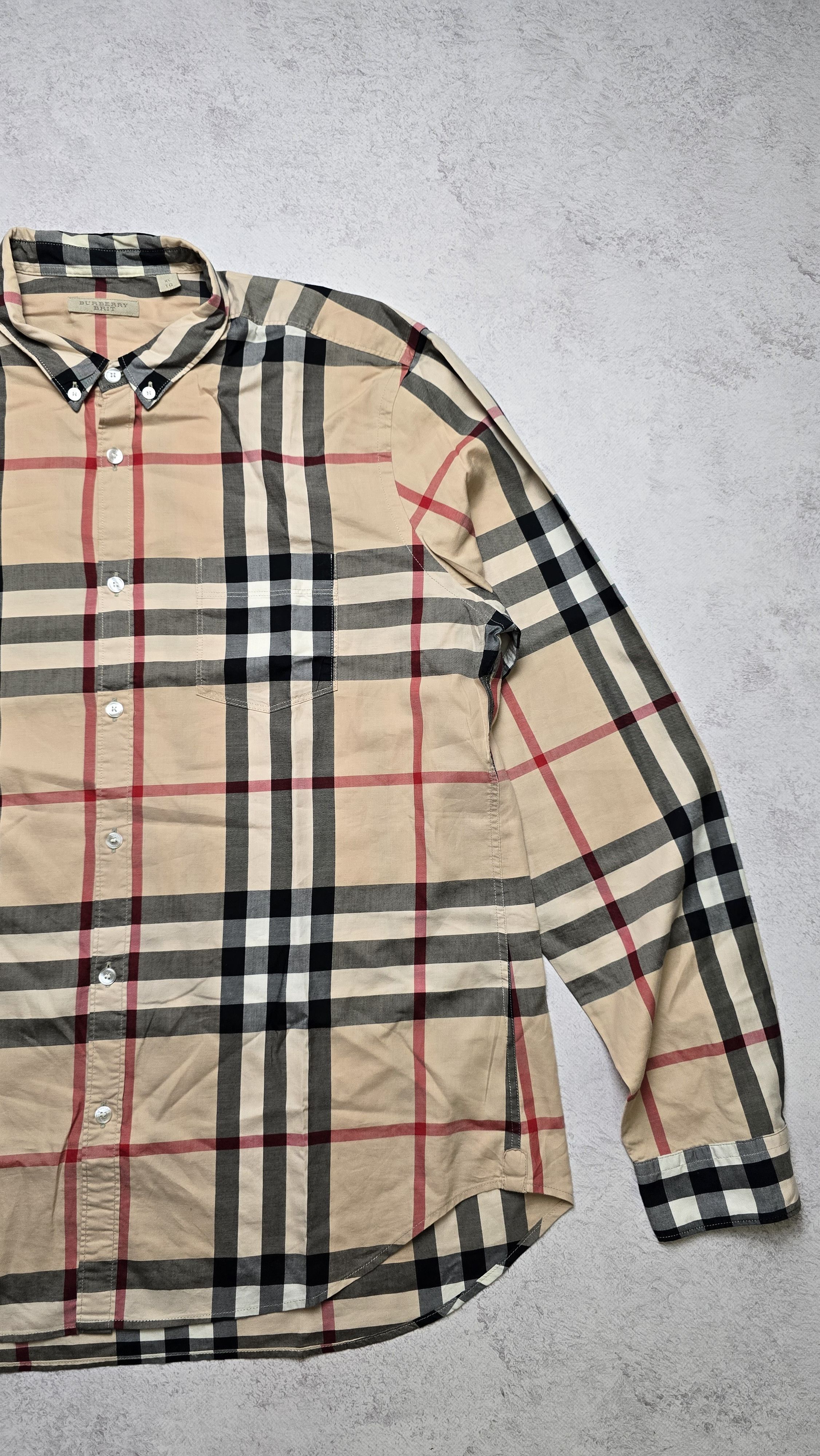 Burberry Burberry Brit Nova Check Shirt Long Sleeve Luxury Size US XL / EU 56 / 4 - 7 Thumbnail