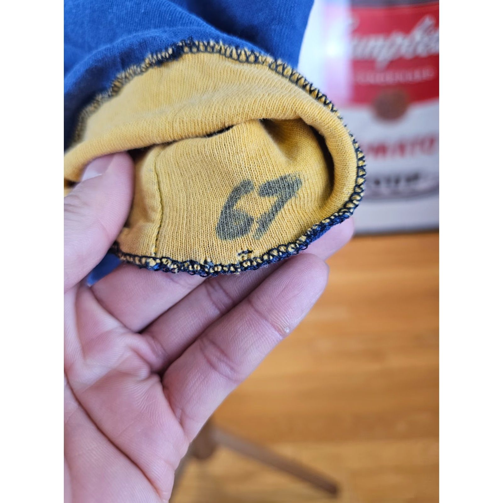 Vintage VINTAGE Unbranded NAVY/YELLOW REVERSIBLE COTTON T-Shirt Navy Yellow Short Sleeve Round Neck SZ S Shirt Mens Size US S / EU 44-46 / 1 - 7 Thumbnail