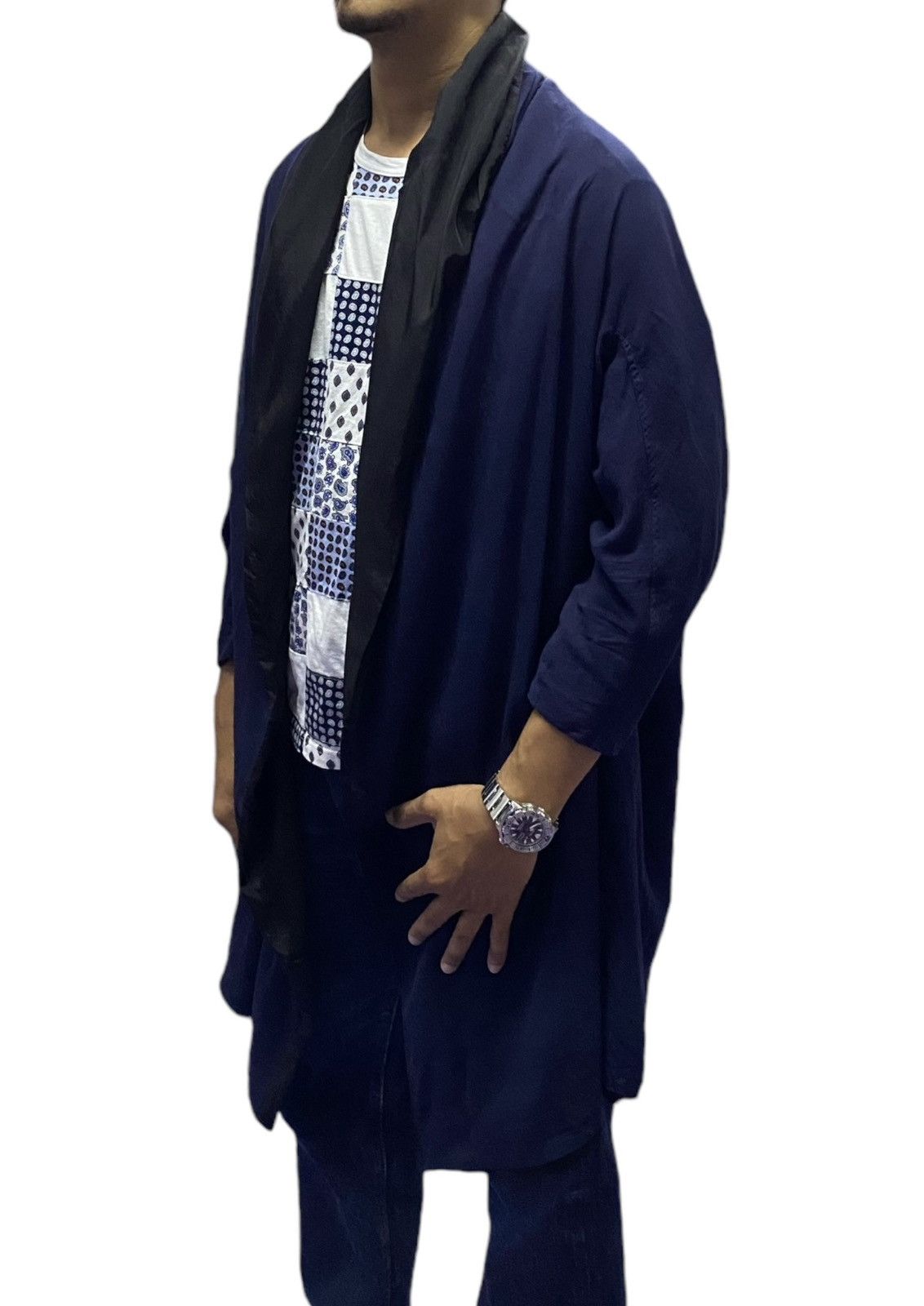 Y's × Yohji Yamamoto Y’s Yohji Yamamoto Navy Blue Cardigan Hoodie Size M / US 6-8 / IT 42-44 - 5 Thumbnail