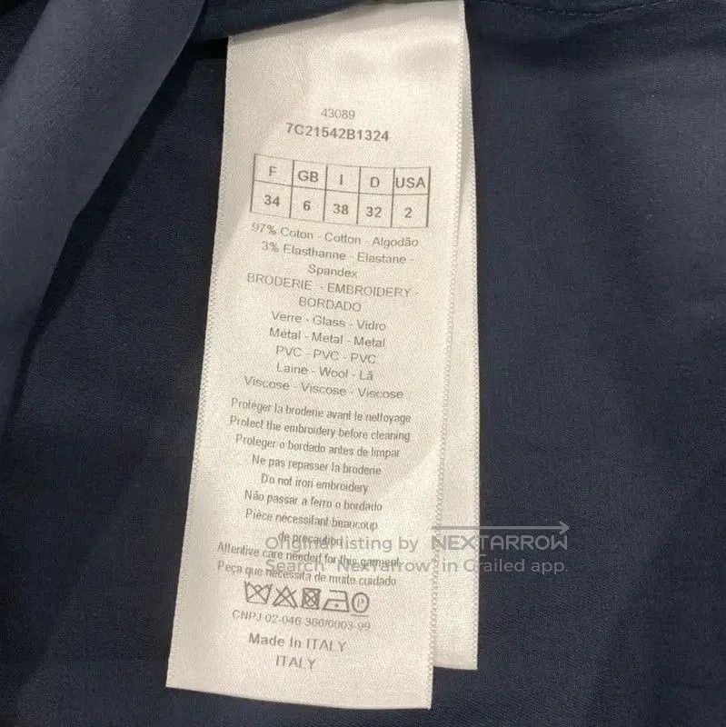 Dior Dior Blue Cotton Dress for Women . Size XXS / US 00 / IT 34 - 6 Thumbnail