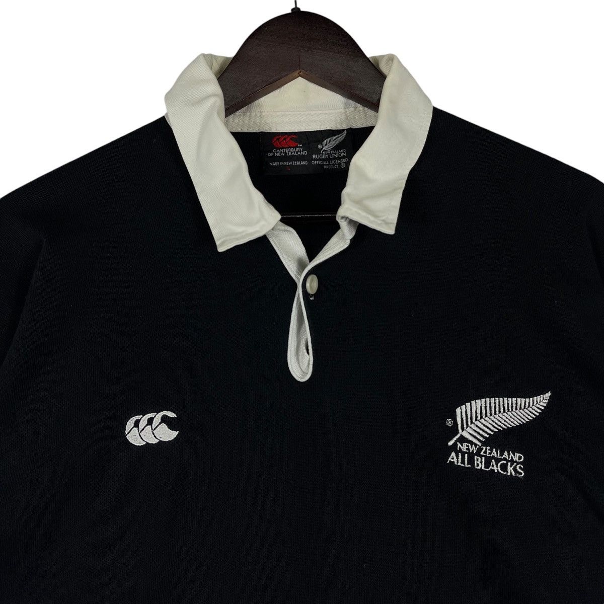 All Blacks × Canterbury of New Zealand × New Zealand Outback Vintage 90s New Zealand All Blacks Rugby Shirt Size US L / EU 52-54 / 3 - 6 Thumbnail