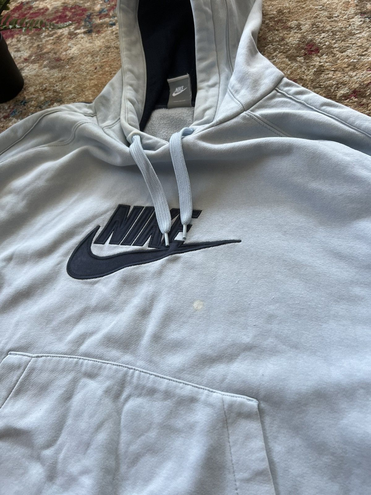 Nike × Vintage 90’s NIKE RETRO HOODIE Y2K BIG SWOOSH CENTRAL LOGO Size US XL / EU 56 / 4 - 7 Thumbnail