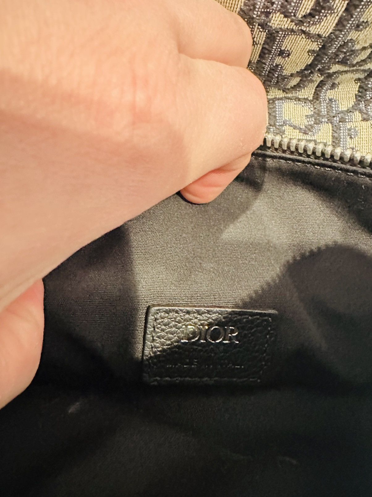 Dior Christian DIOR Saddle Bag, Classic Beige X Blue, Size ONE SIZE - 10 Thumbnail