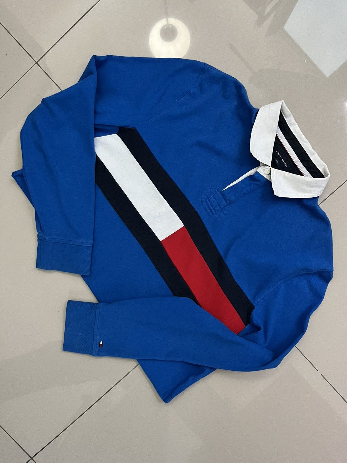 Tommy Hilfiger Tommy Hilfiger Rugby Polo Shirt Size US L / EU 52-54 / 3 - 3 Thumbnail