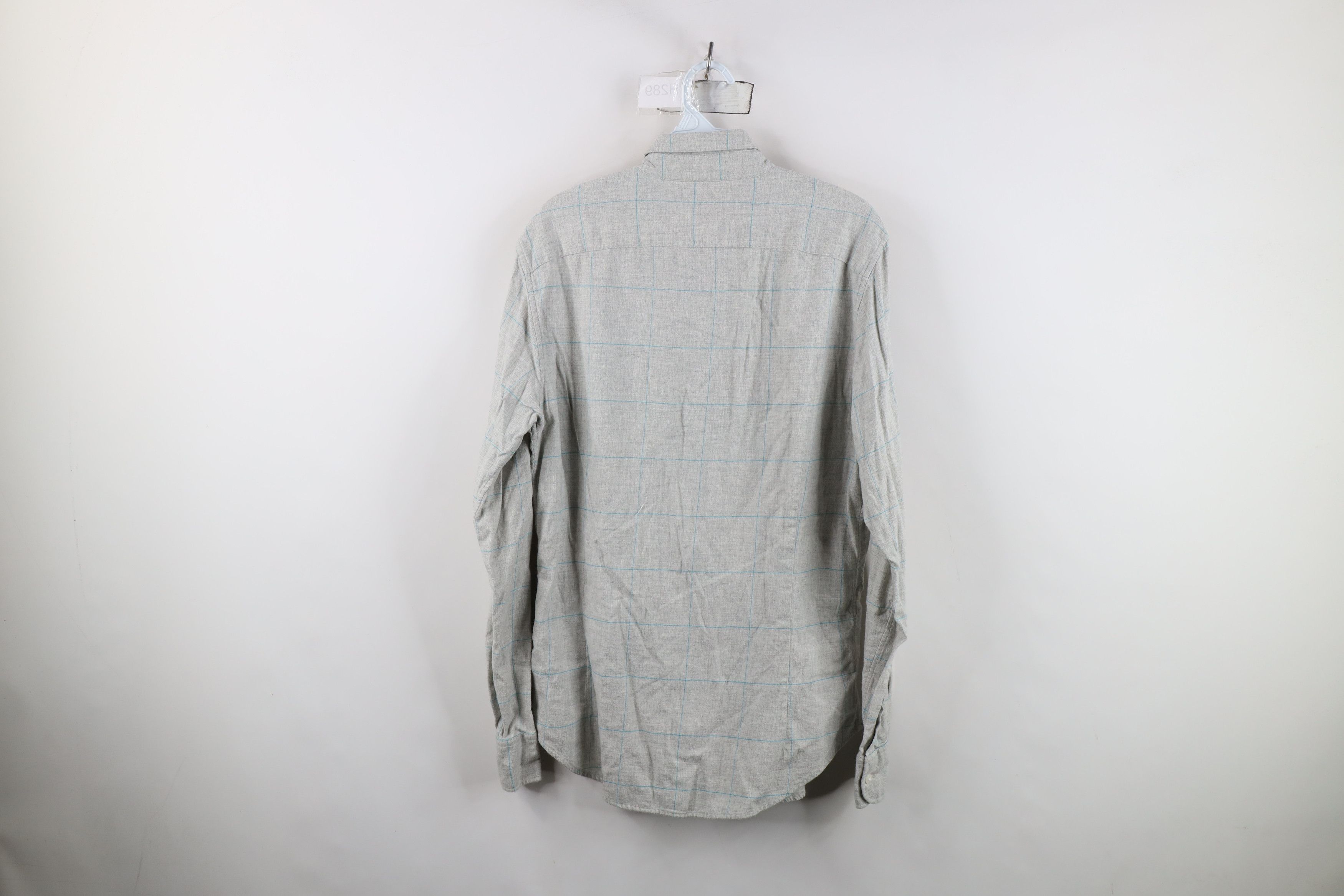 Bonobos Bonobos Slim Fit Flannel Collared Button Shirt Gray Plaid Size US M / EU 48-50 / 2 - 9 Thumbnail
