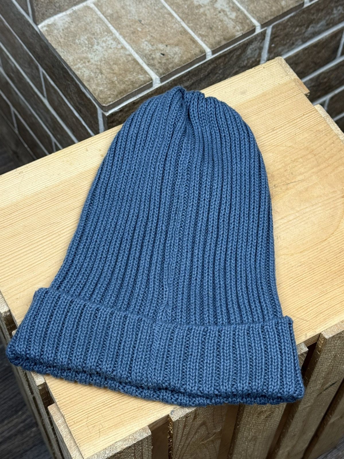Kapital Kapital Peace Activist Blue Beanie Cotton Hat Size ONE SIZE - 5 Thumbnail