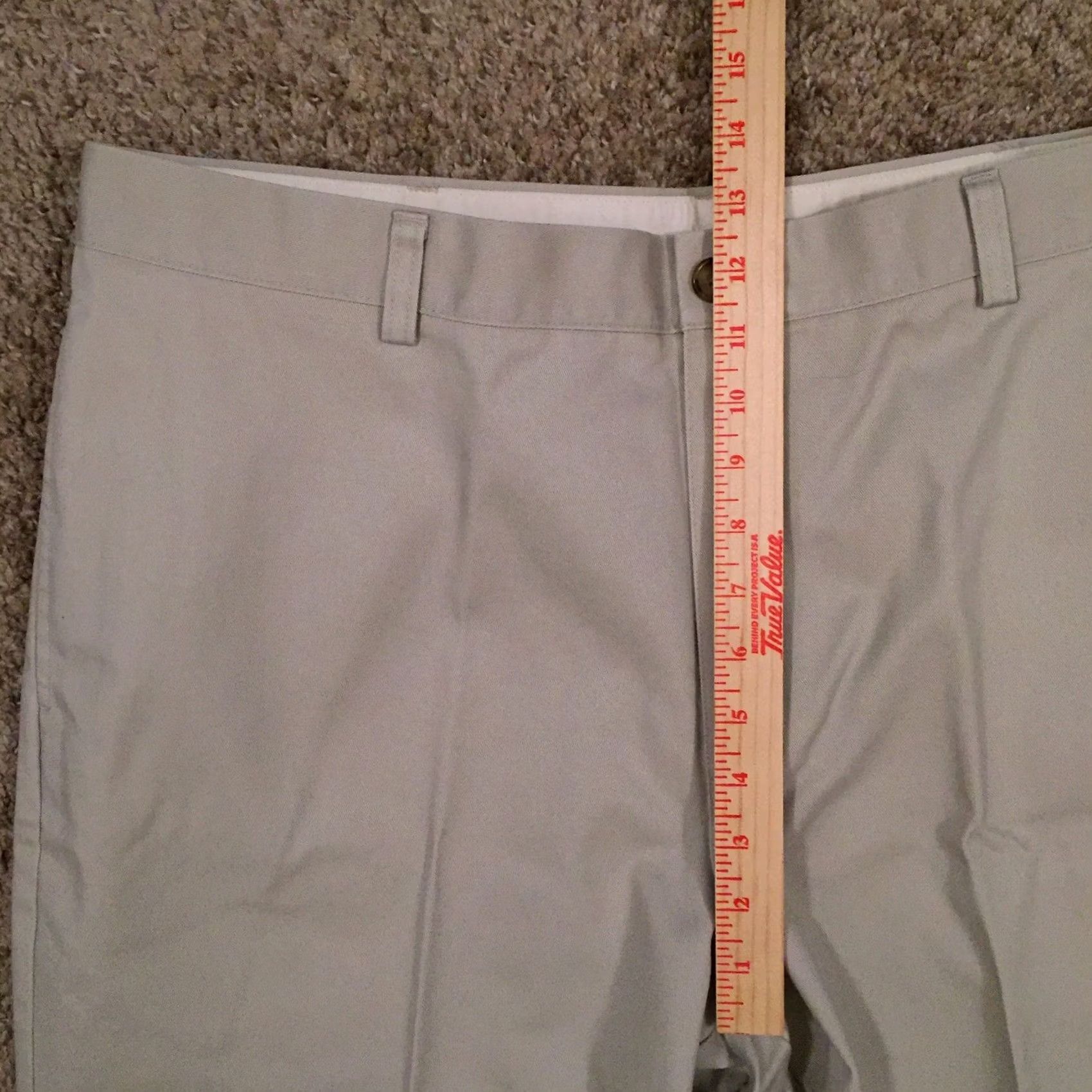 Vintage L.L. Bean Pants Mens Size 38 Beige Flat Front Chino Straight Leg 28in Inseam Size US 38 / EU 54 - 4 Thumbnail