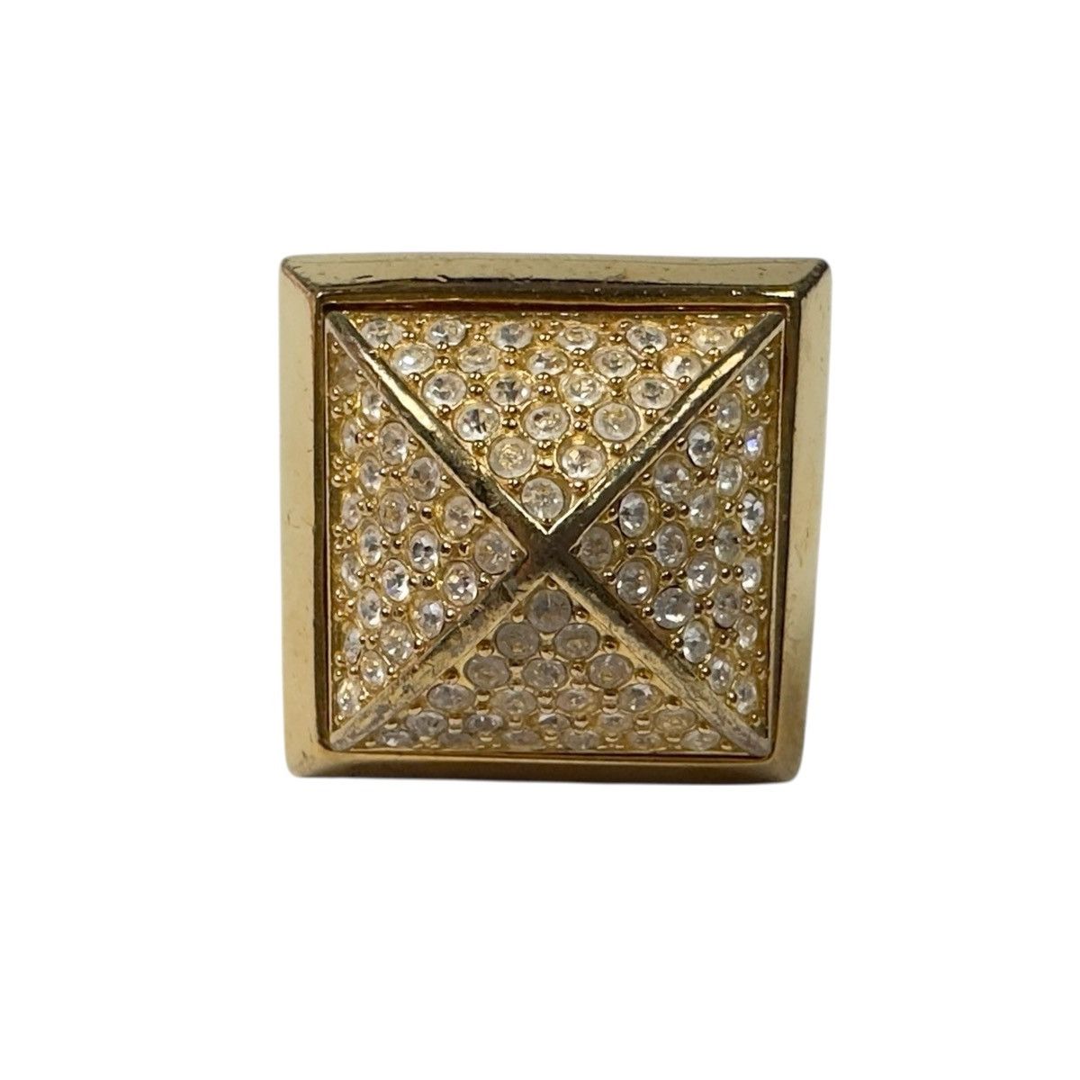 Michael Kors Michael Kors Pyramid Gold Plated Cocktail Ring Size 7 Size ONE SIZE - 1 Thumbnail