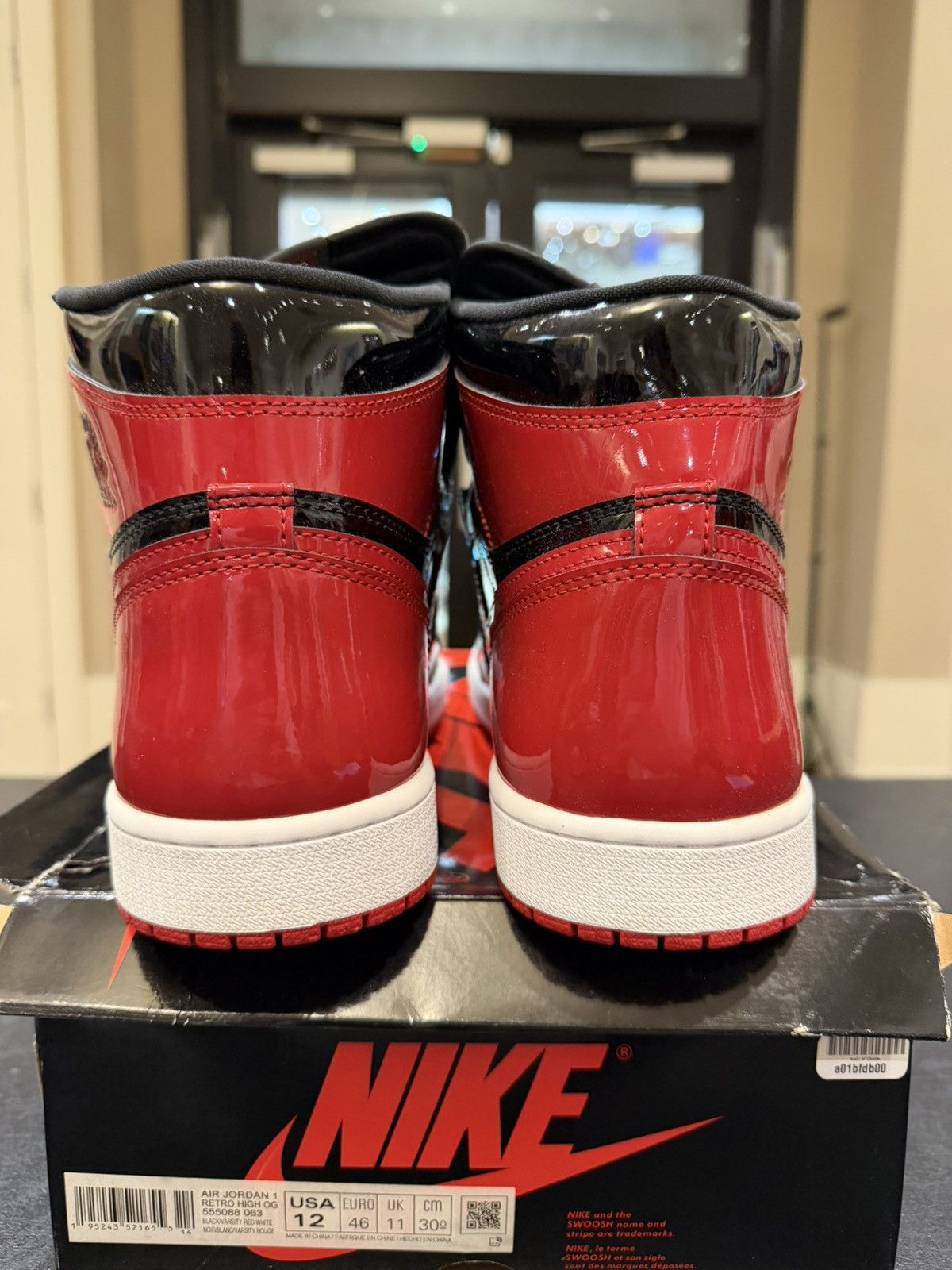 Jordan Brand Jordan 1 Retro ‘Patent Bred’ Size US 12 / EU 45 - 3 Thumbnail