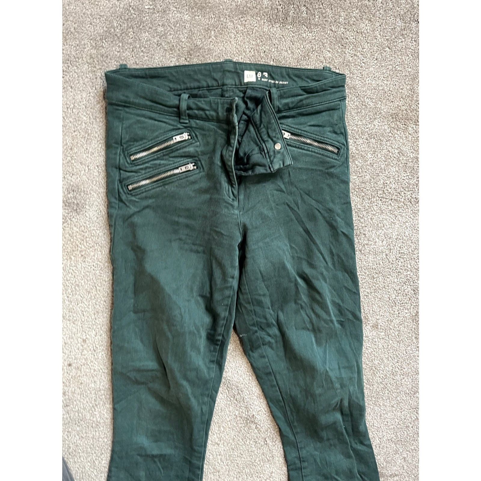 Gap Gap Modern Stretch Skinny Womens Size 6R Green Rapids Wash Denim Jeans Size 28" / US 6 / IT 42 - 2 Thumbnail