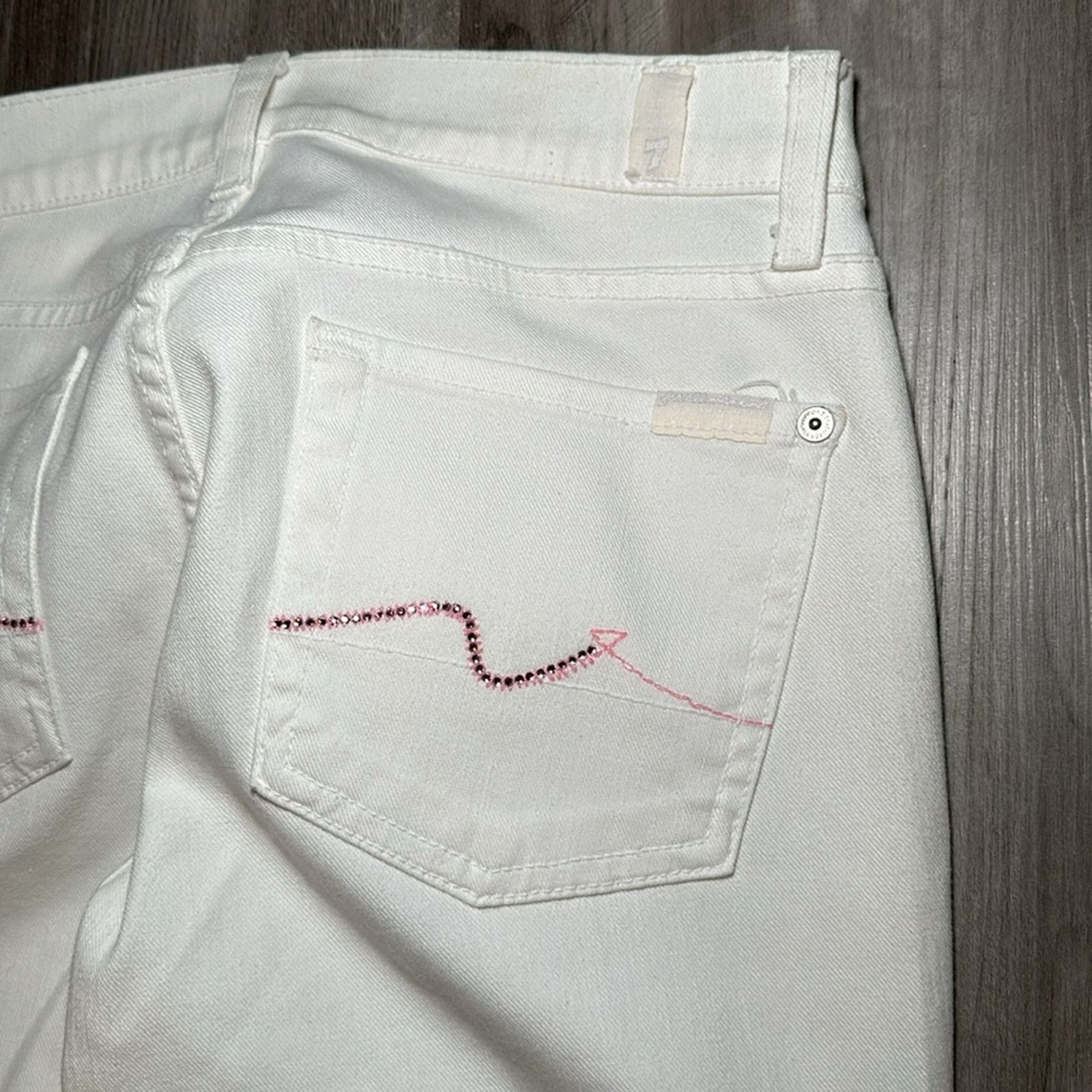 7 For All Mankind 7 For All Mankind Cropped Flare Jeans - 27 Size 27" / US 4 / IT 40 - 4 Thumbnail