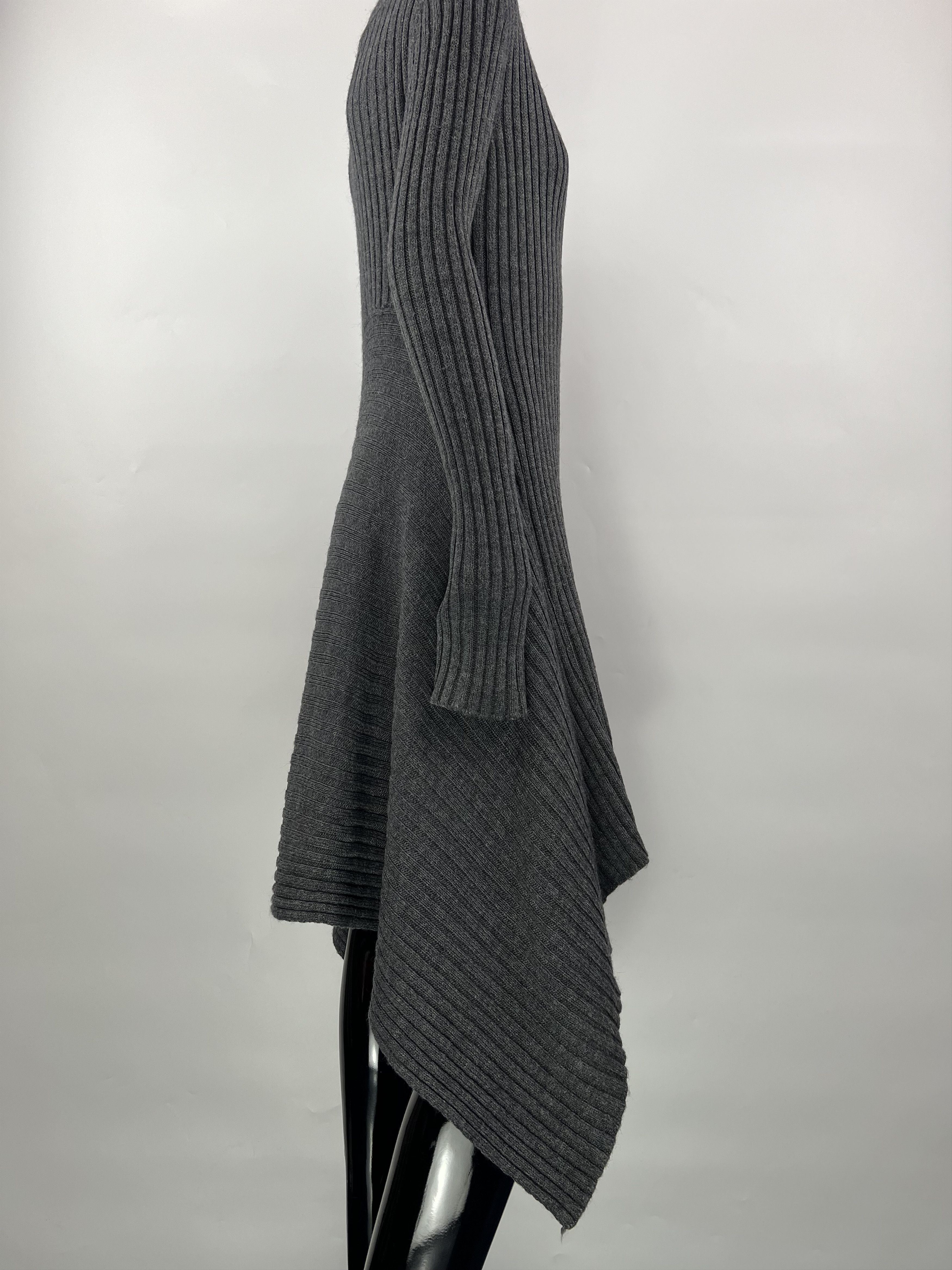 Zadig & Voltaire Zadig Voltaire Alpaca Wool Asymmetrical Ribbed Open Cardigan Size ONE SIZE - 2 Thumbnail