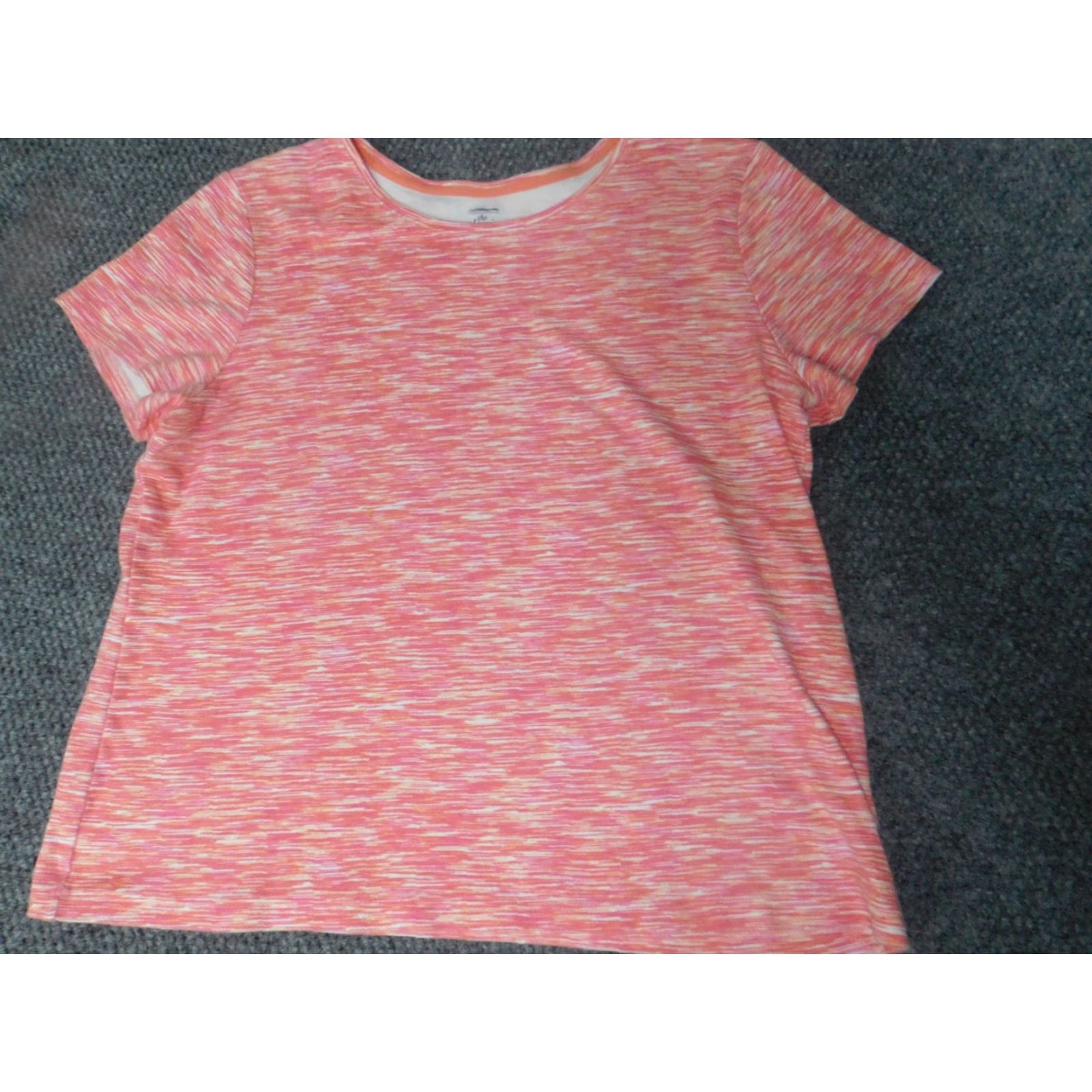 Croft & Barrow Croft & Barrow Womens Blouse XL Pink Crew Neck Short Sleeve Polyester Rayon Croft & Barrow Geometric Casual Classic Stretch 200? Size XL / US 12-14 / IT 48-50 - 3 Thumbnail