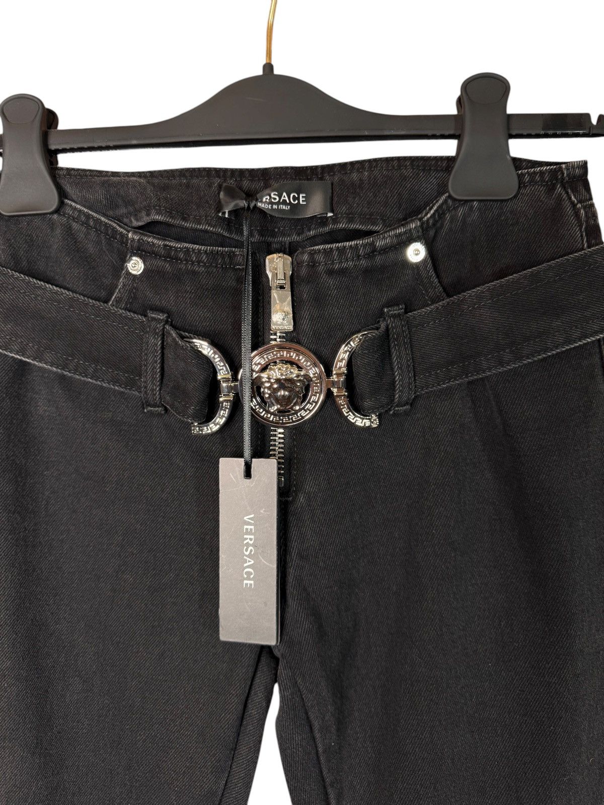 Versace Versace black jeans with Medusa belt – Size 24 Size 24" / US 00 / IT 34 - 5 Thumbnail