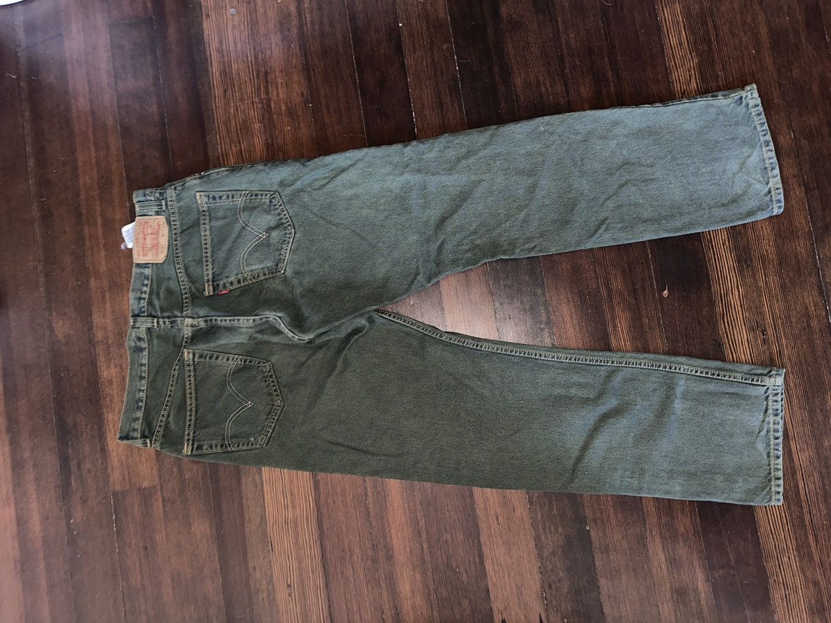 Levi's × Vintage Levi’s 505 Regular Fit Green Jeans Size US 32 / EU 48 - 6 Thumbnail