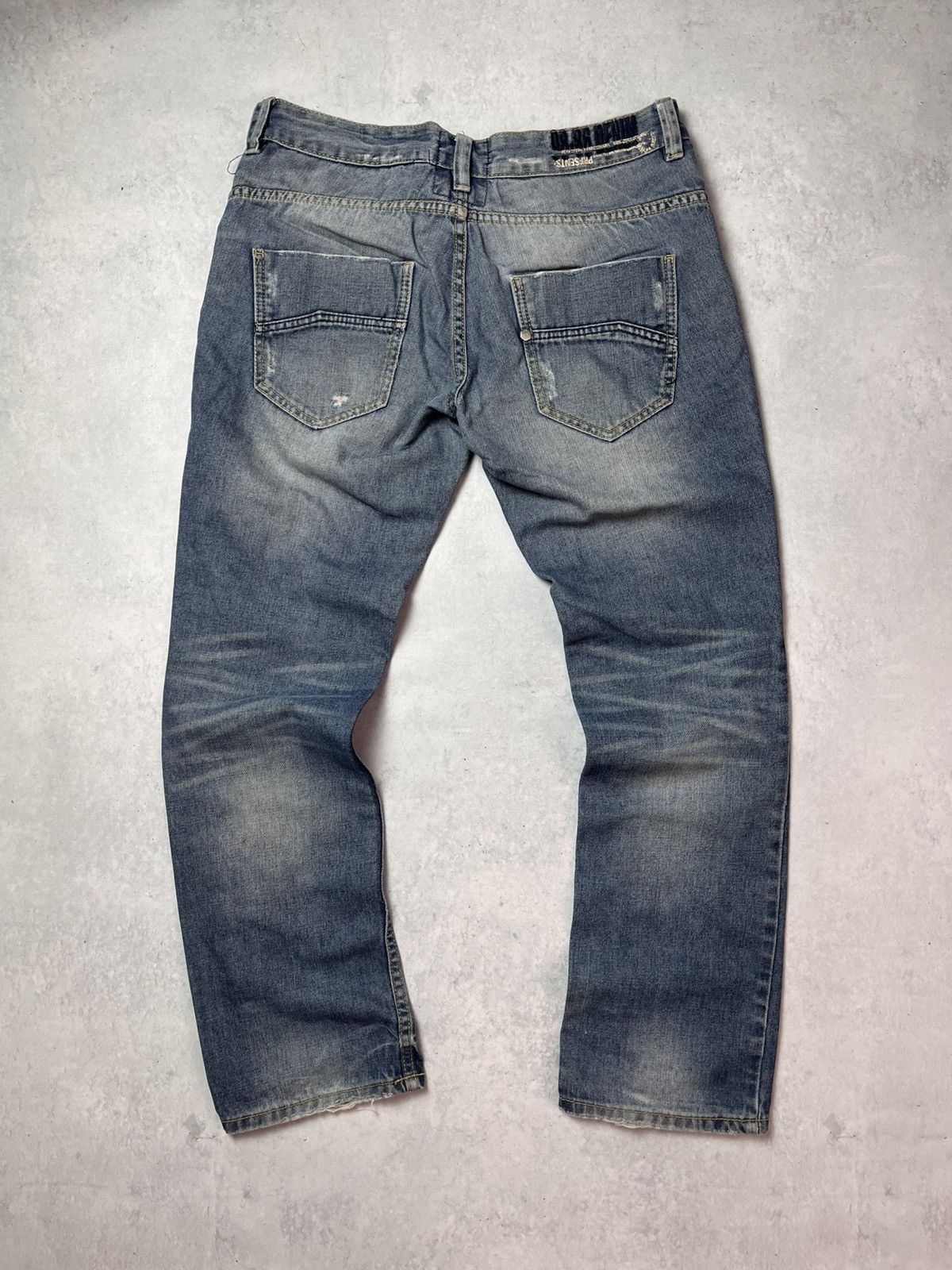 Japanese Brand Vintage 9886 Denim Jeans Distressed Y2K Grunge Aesthetic Size US 33 - 2 Thumbnail