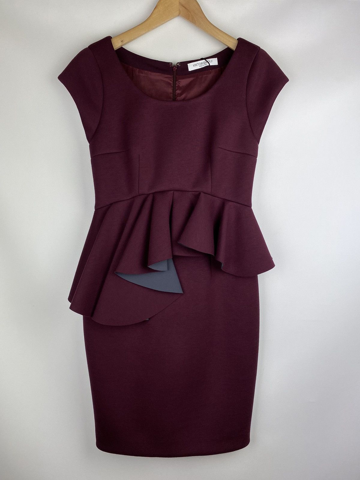 image of Viktor Rolf Viktor & Rolf Ladies Dress Size 40 in Burgundy, Women's