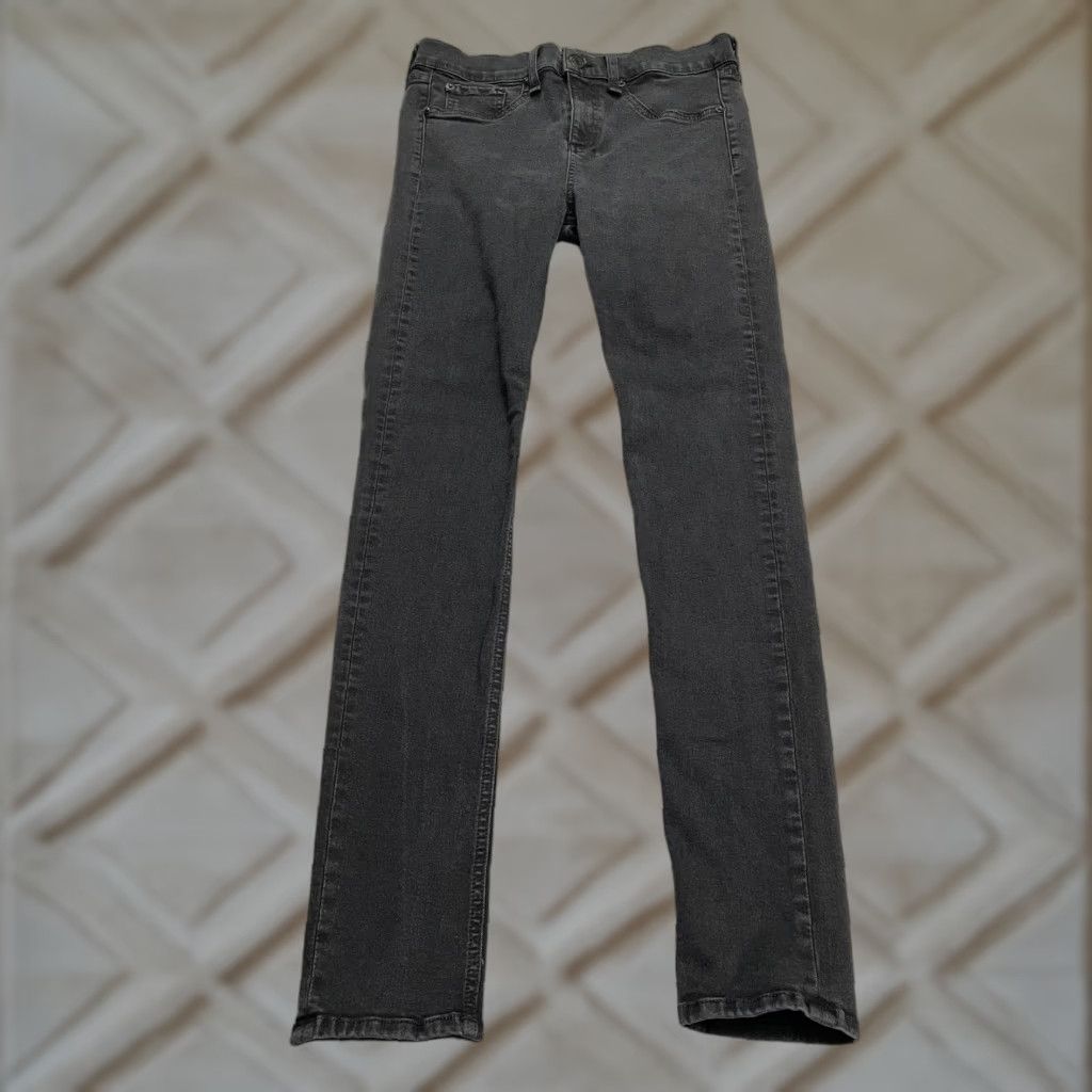 Rag & Bone VINTAGE Rag & Bone Women's Skinny Jeans 28x30 Tall Black Mid Rise Stretch Denim 2010s Streetwear Size 29" - 1 Thumbnail