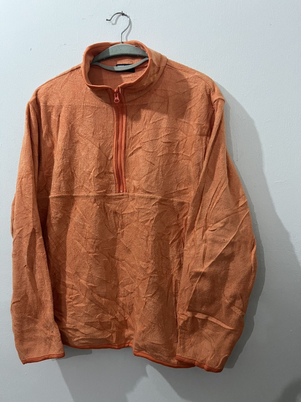 Japanese Brand 🔥90s Uniqlo Japanese Brand Orange Fleece Half Zipper Size US L / EU 52-54 / 3 - 3 Thumbnail