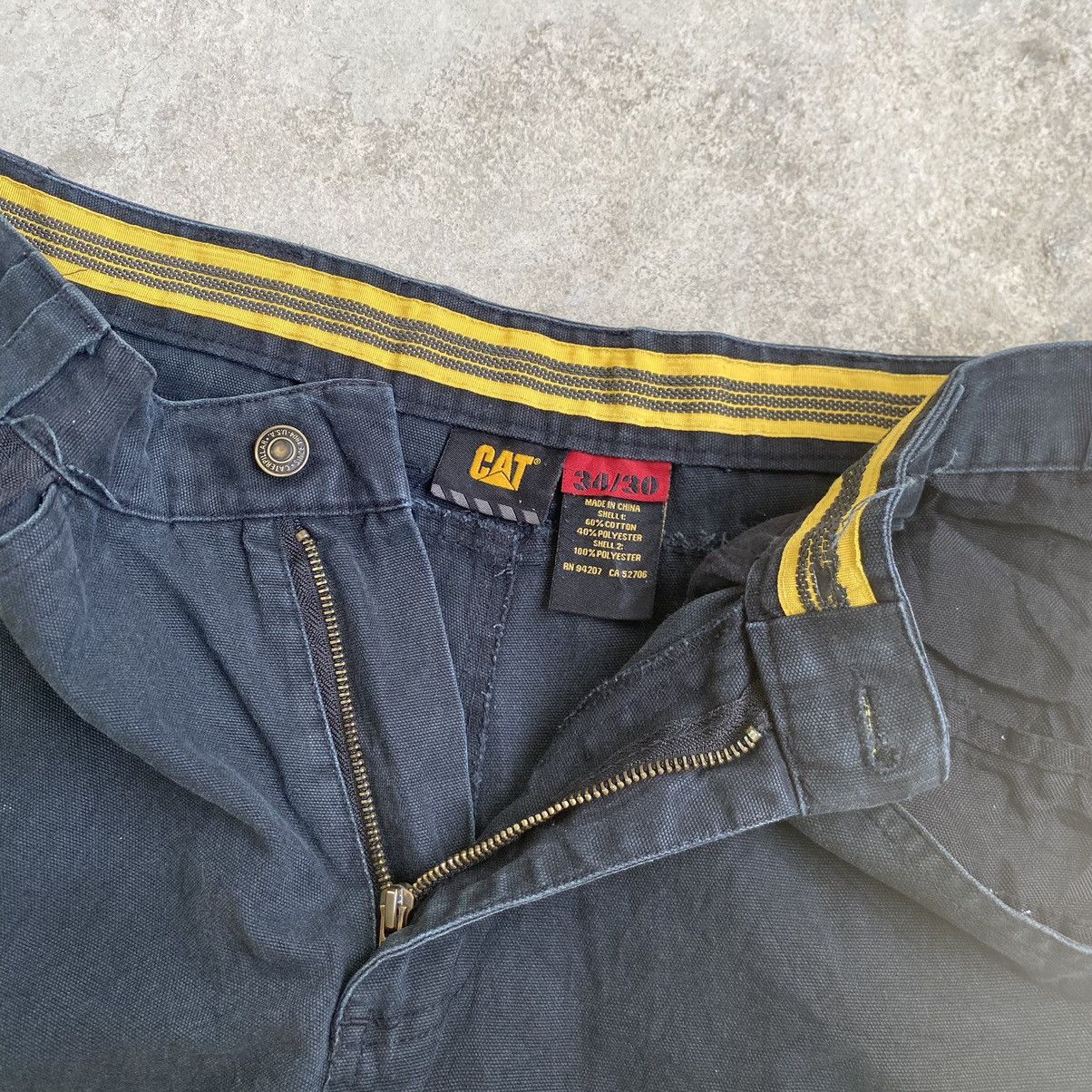 Thrashed Faded Vintage Caterpillar USA Workwear Cargo Pants
