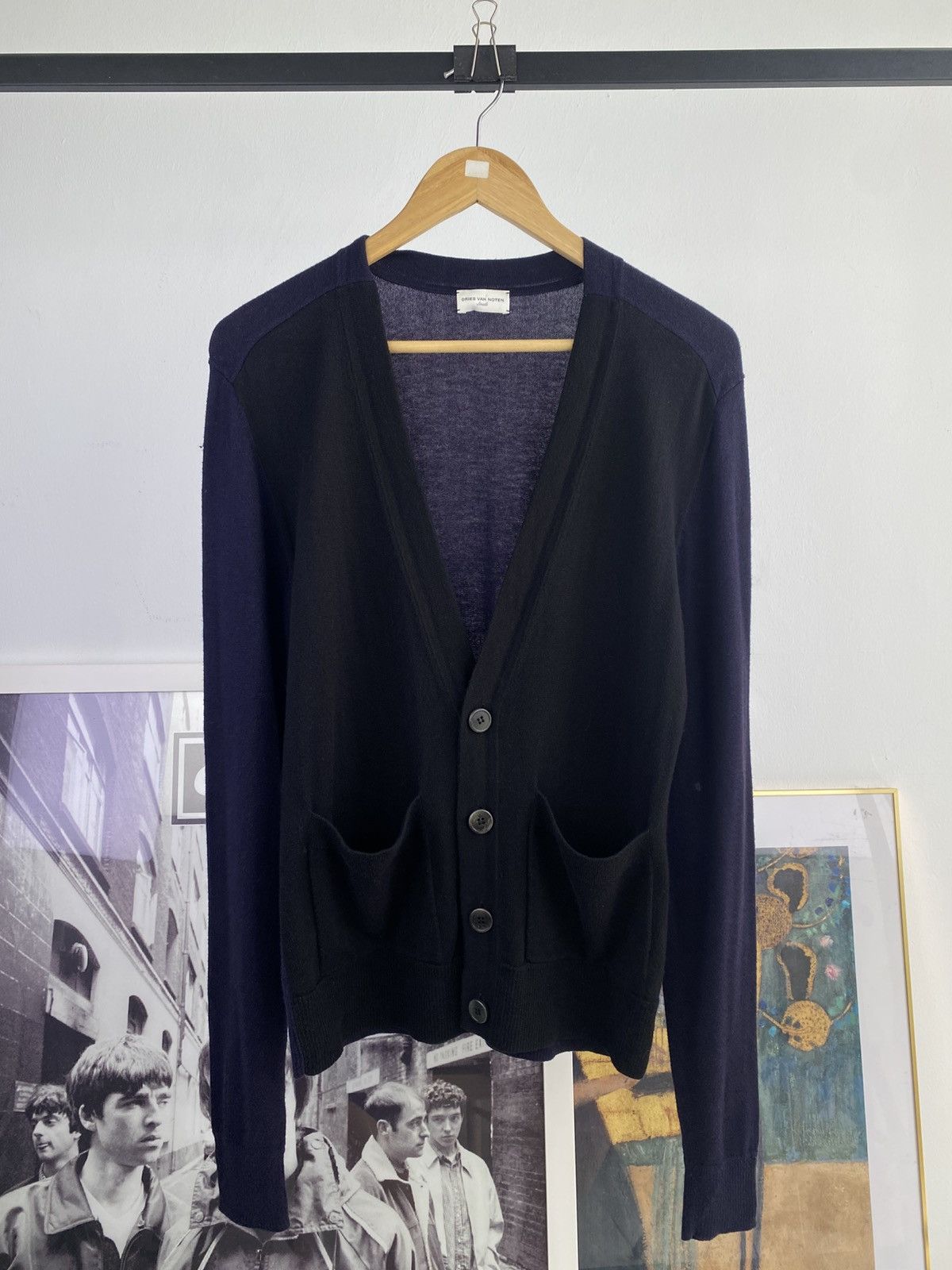 Dries Van Noten Dries Van Noten Two Tone Merino Woll Cardigan Size US S / EU 44-46 / 1 - 1 Thumbnail