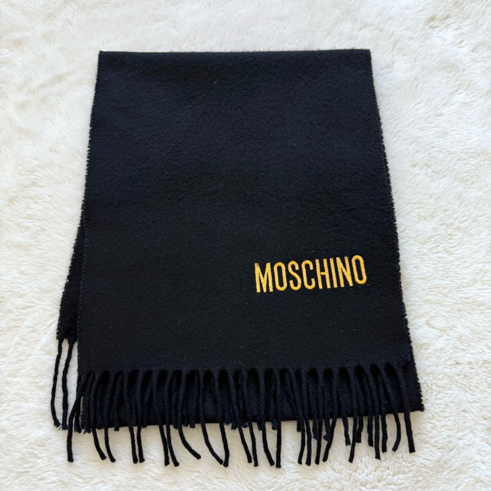 Moschino Moschino unisex black scarf Size ONE SIZE - 1 Thumbnail