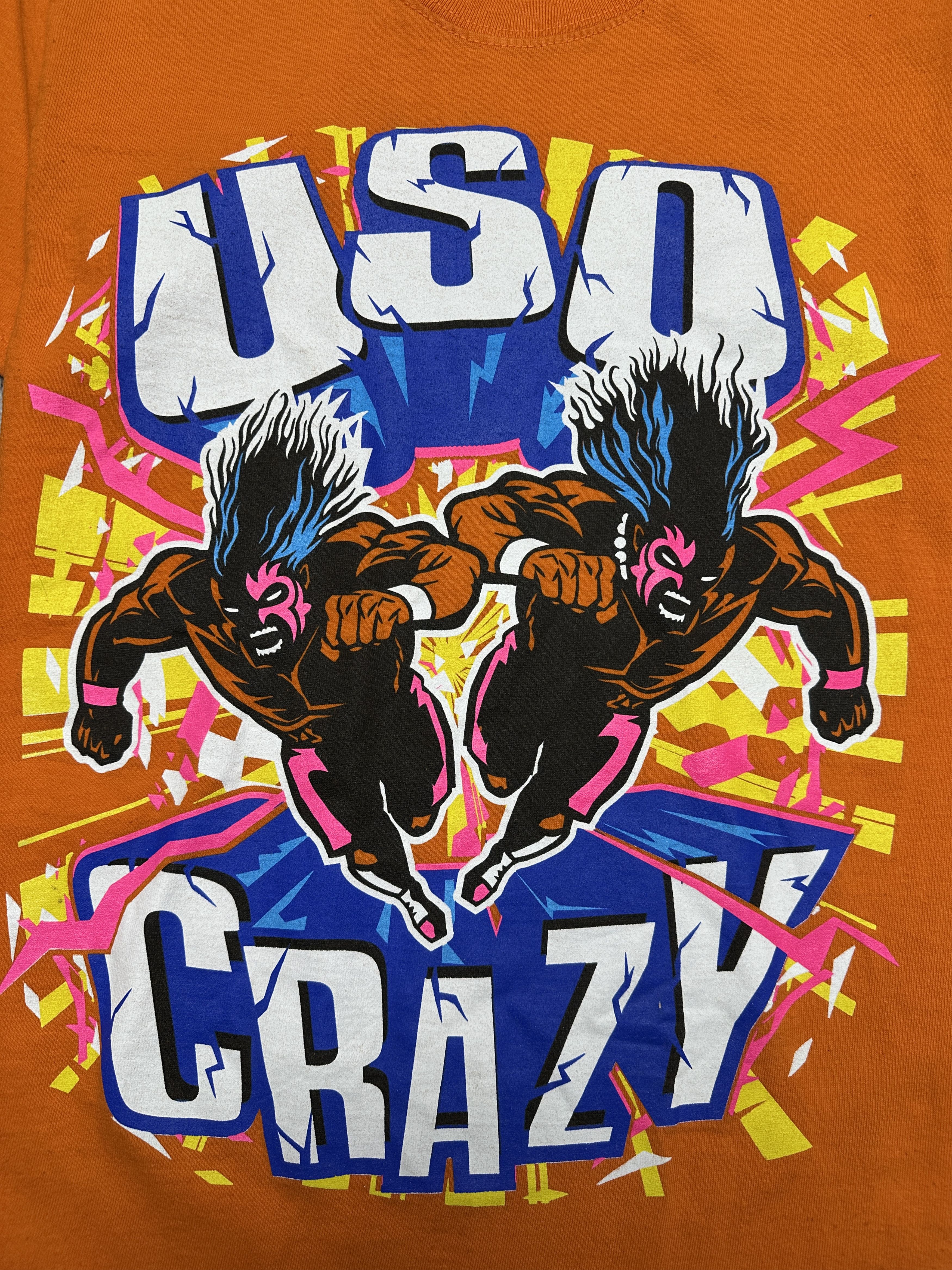 WWE WWE WWF Wrestling 2014 USO CRAZY Mens T-Shirt Size US S / EU 44-46 / 1 - 2 Thumbnail
