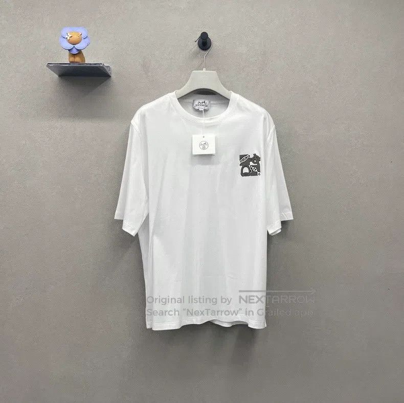 Hermes Hermes Short-sleeve T-shirt, SS24 pattern applique design Size US M / EU 48-50 / 2 - 1 Thumbnail