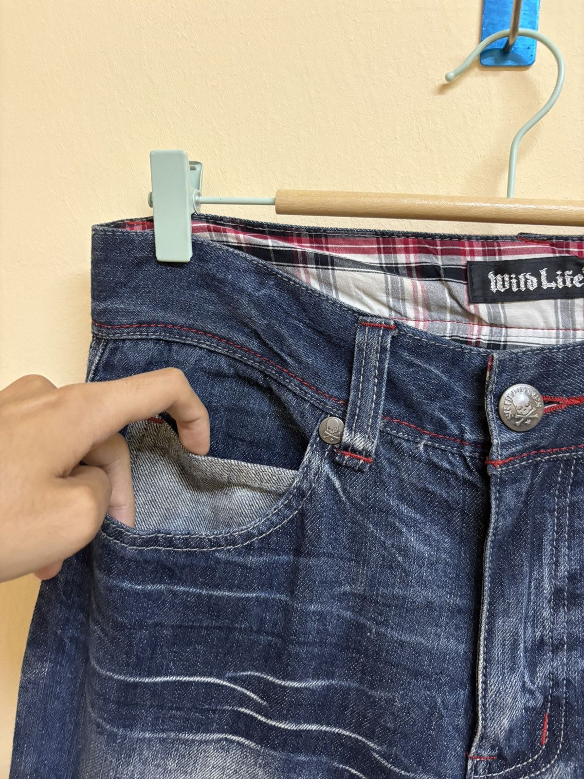 If Six Was Nine × Japanese Brand Vintage Y2k Wild Life Poem Wording Flared Jeans Size US 32 / EU 48 - 13 Thumbnail