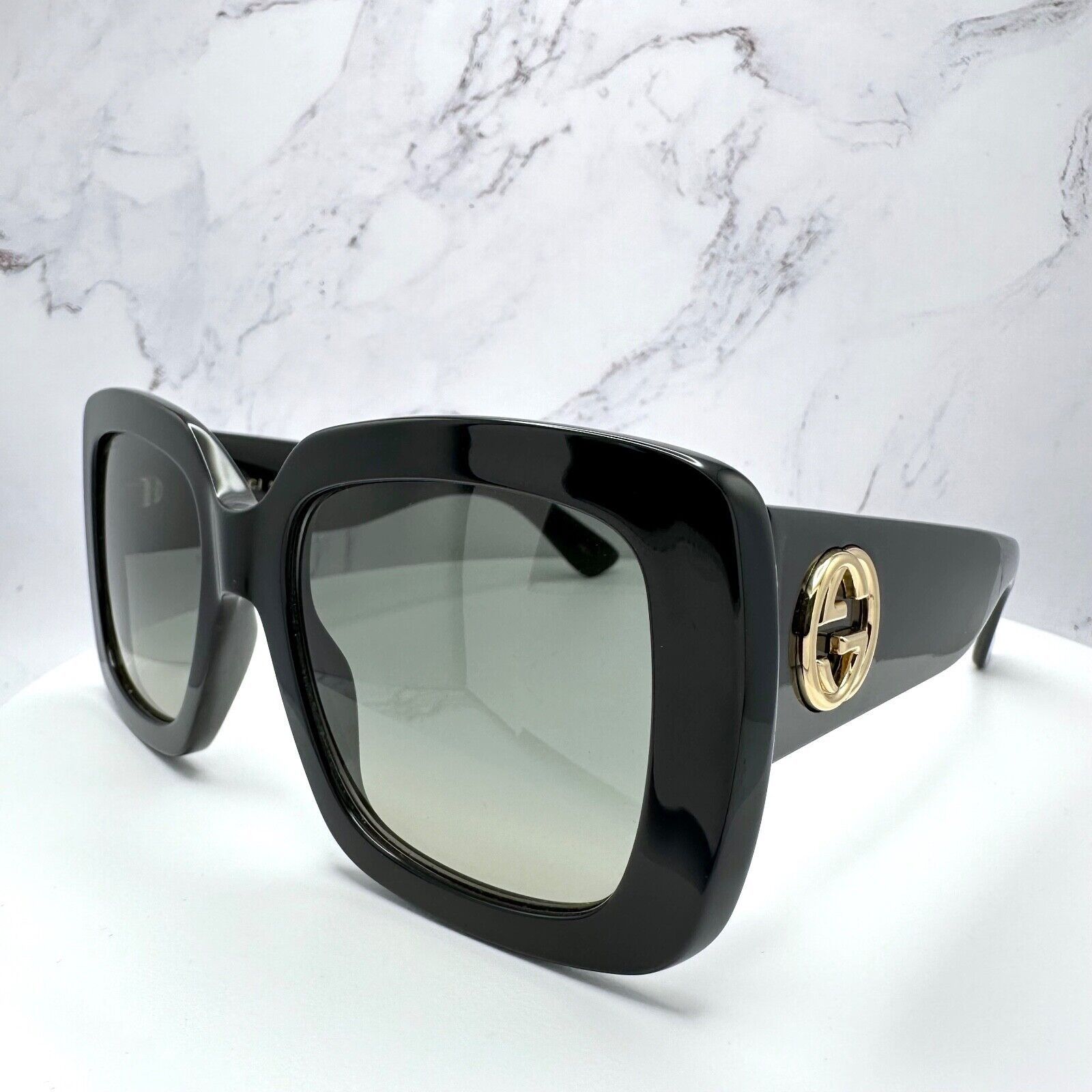 Gucci New Gucci Sunglasses New Black Gold GG Metal Logo Authentic Size ONE SIZE - 15 Thumbnail