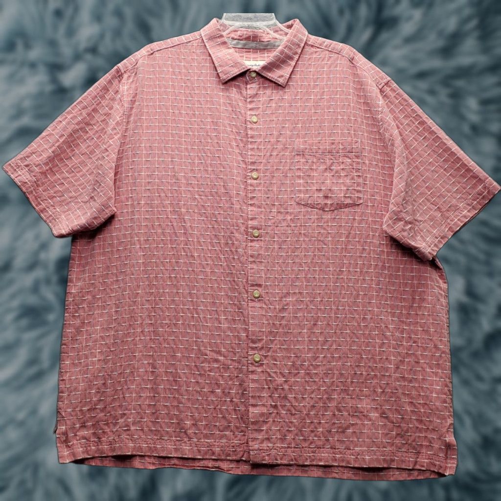 Tommy Bahama Tommy Bahama Camp Shirt Mens XXL Multi Geovanni Geo Silk Original Button-Up Shirt Size US XXL / EU 58 / 5 - 1 Thumbnail