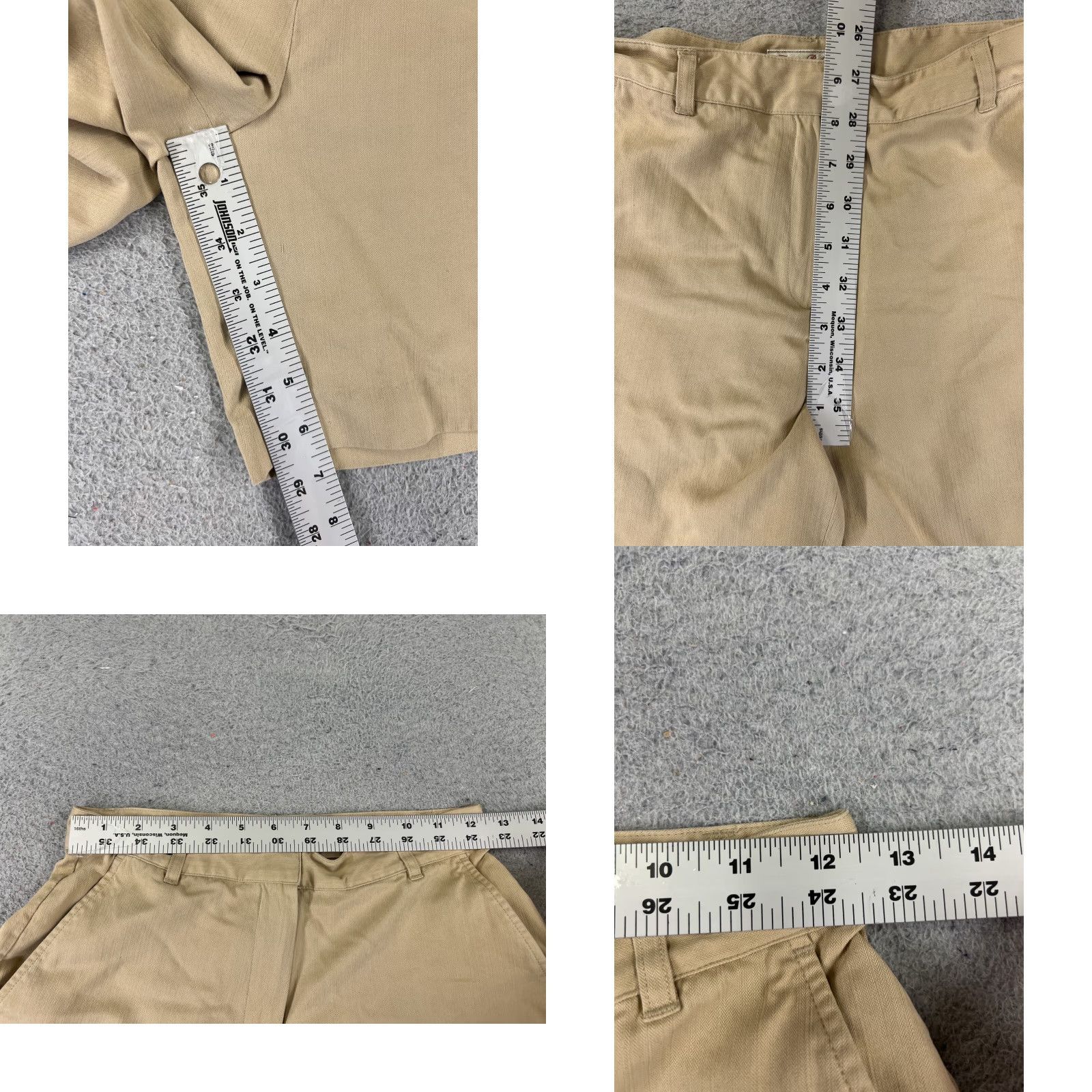Tommy Bahama VINTAGE Tommy Bahama Shorts Women 2 Gingham Sandalwood Mid Rise Casual Travel Summer Size 26" / US 2 / IT 38 - 8 Thumbnail