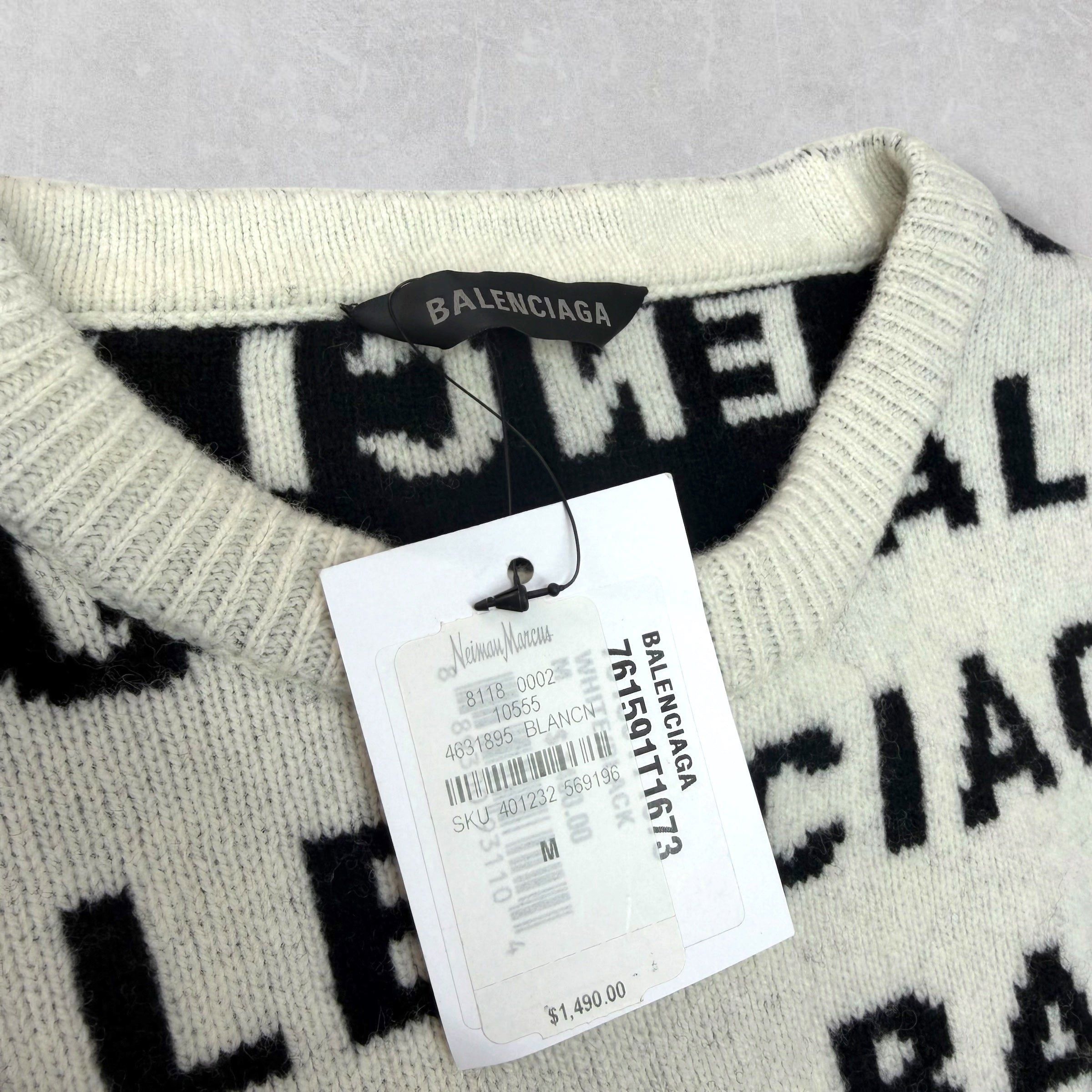 Balenciaga Balenciaga Jacquard Sweater M Size M / US 6-8 / IT 42-44 - 4 Thumbnail