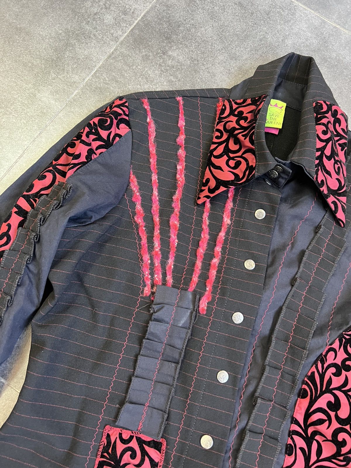 Jean Paul Gaultier Vintage Jean Paul Gaultier Save The Queen blazer Size L / US 10 / IT 46 - 6 Thumbnail