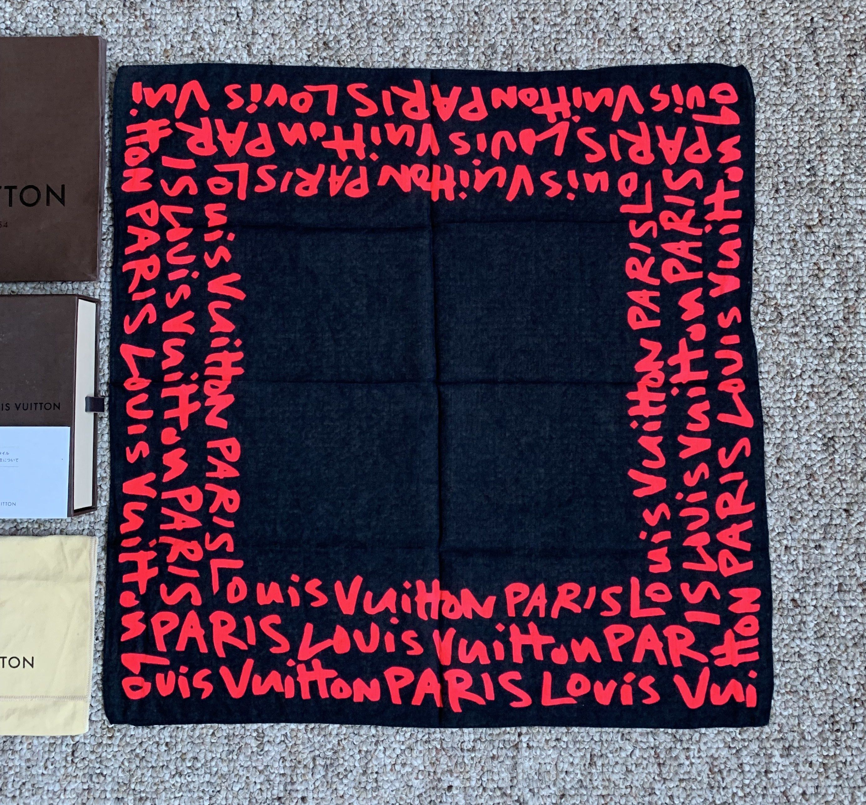 Louis Vuitton × Stephen Sprouse S/S 2001 Louis Vuitton x Stephen Sprouse Graffiti Scarf Size ONE SIZE - 1 Thumbnail