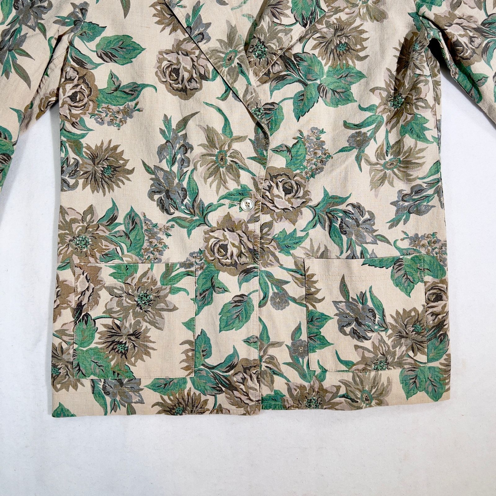 Other Cathy Daniels Jacket Smock Womans Medium Linen Blend Floral Size M / US 6-8 / IT 42-44 - 5 Thumbnail