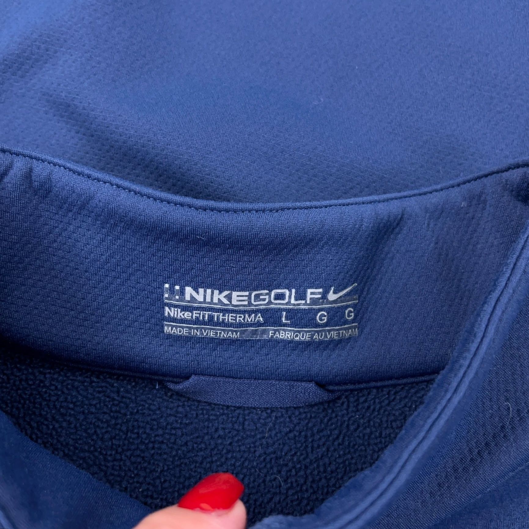 Nike Nike Golf Sweater Men Large Blue Pullover Quarter Zip Performance Sweatshirt Size US L / EU 52-54 / 3 - 4 Thumbnail