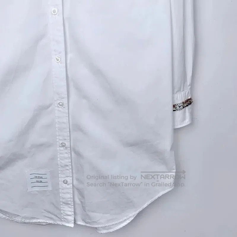 Thom Browne Thom Browne White Cotton Long Sleeve Dress . Size S / US 4 / IT 40 - 4 Thumbnail