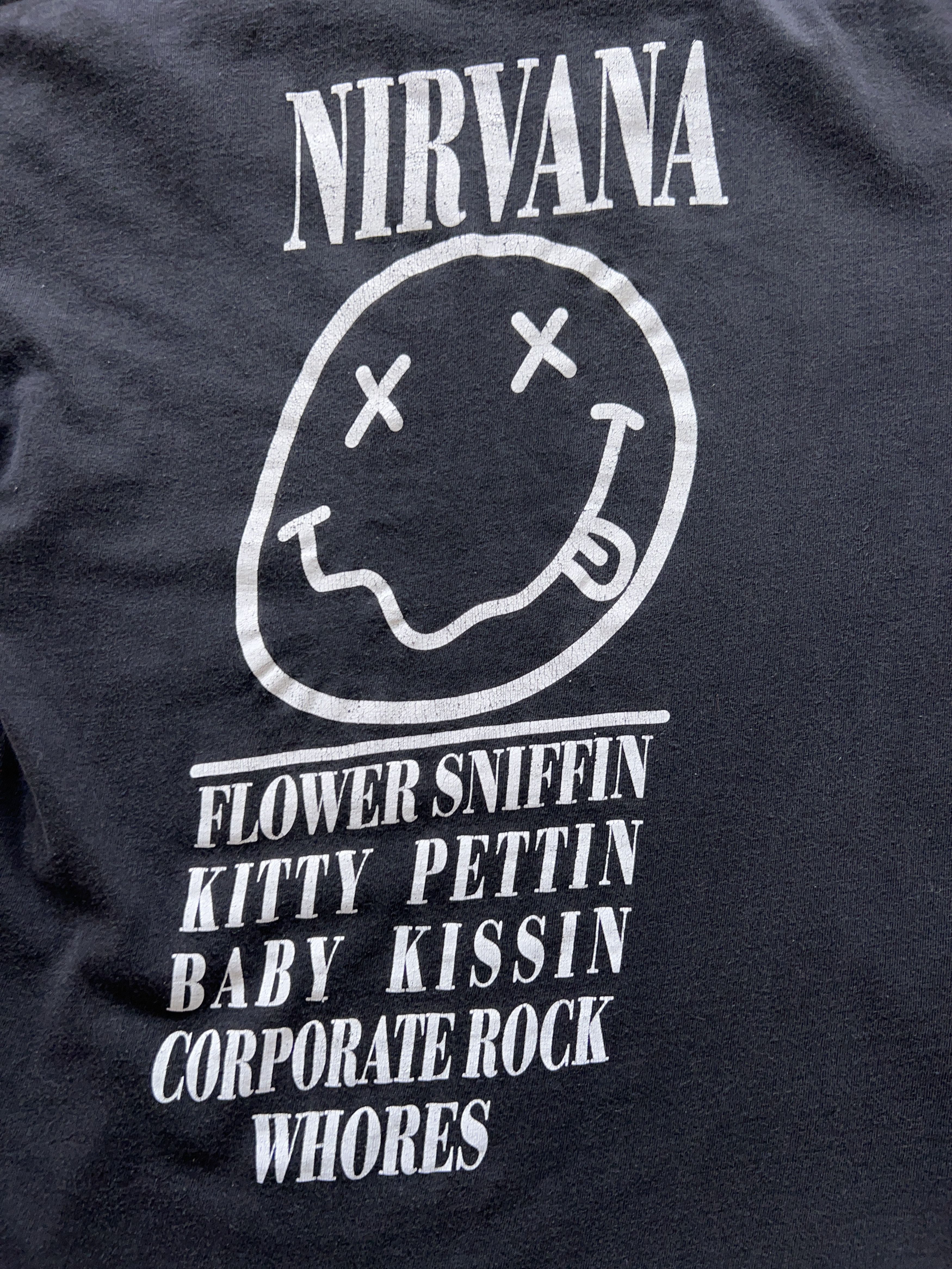 Nirvana × Vintage 1990s Kurt Cobain All Over T Shirt Tee Rock Band Size M Size US M / EU 48-50 / 2 - 10 Thumbnail