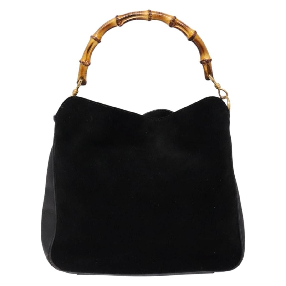 Gucci GUCCI Bamboo Shoulder Bag Suede Black Gold 001 3754 001 3754 Size ONE SIZE - 3 Thumbnail