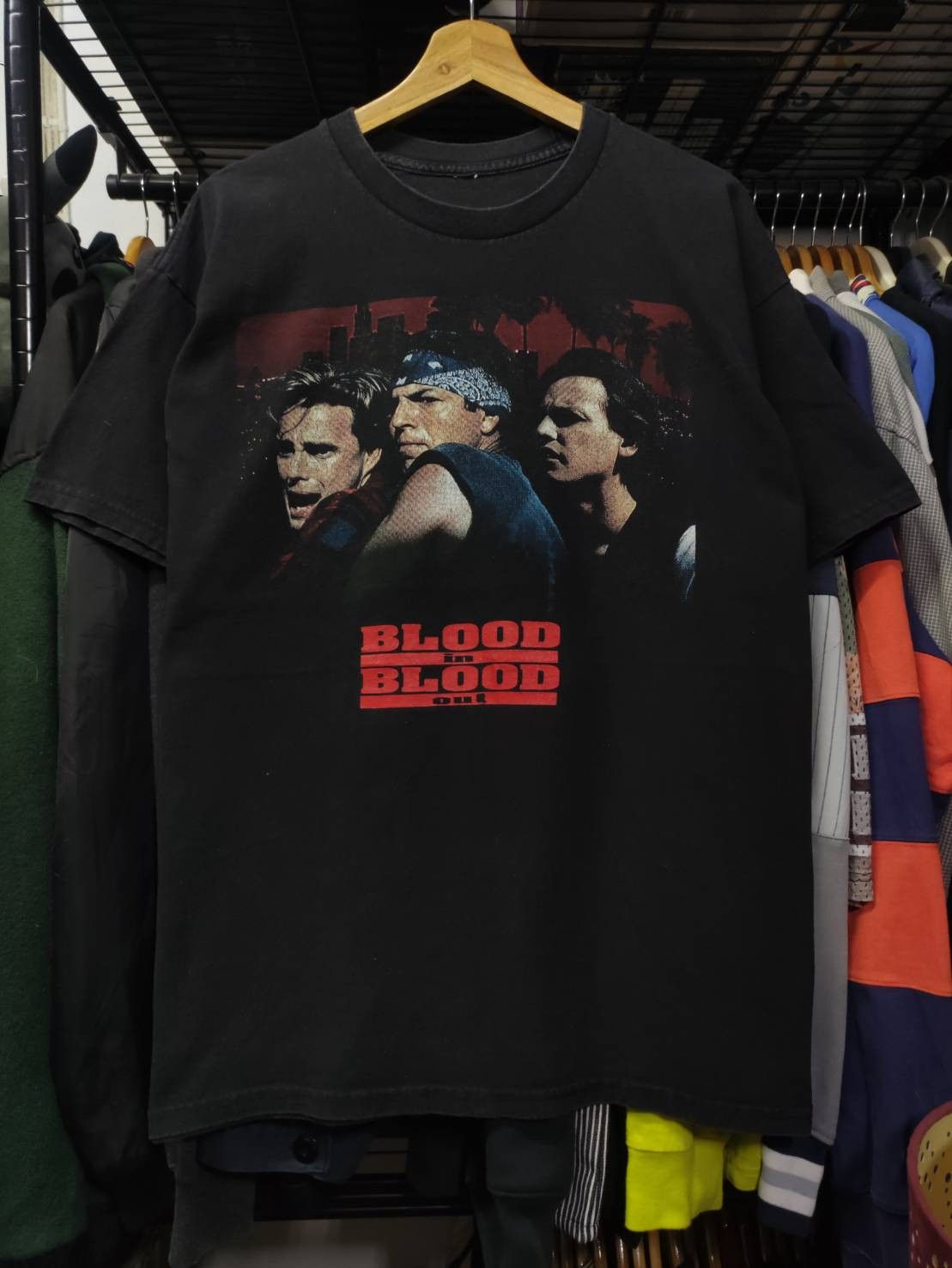 Rap Tees Vtg 00's Blood In Blood Out Movie Promo T-Shirt Size US XL / EU 56 / 4 - 2 Thumbnail