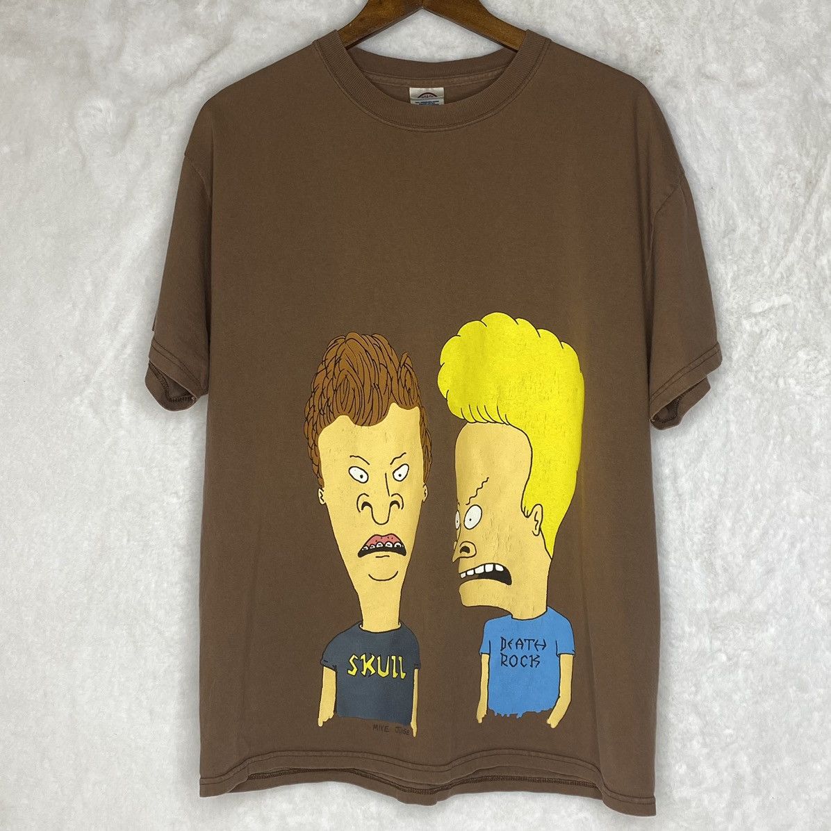 image of Vintage 90's Beavis & Butthead Mtv Cartoon Promo T Shirt in Green, Men's (Size Large)