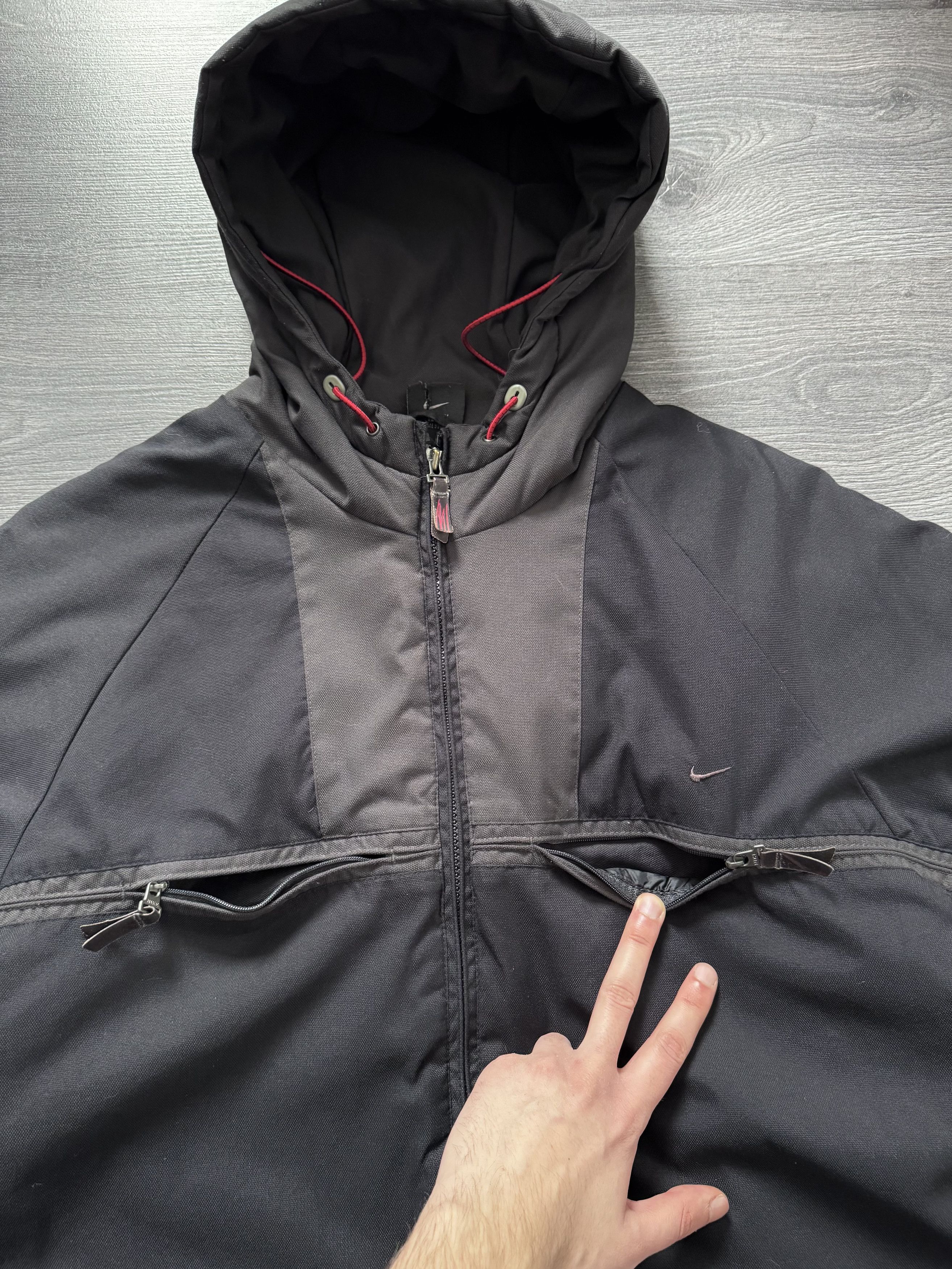 Nike Vintage Nike Swoosh Hooded Winted Jacket Y2K Drill Size US M / EU 48-50 / 2 - 7 Thumbnail