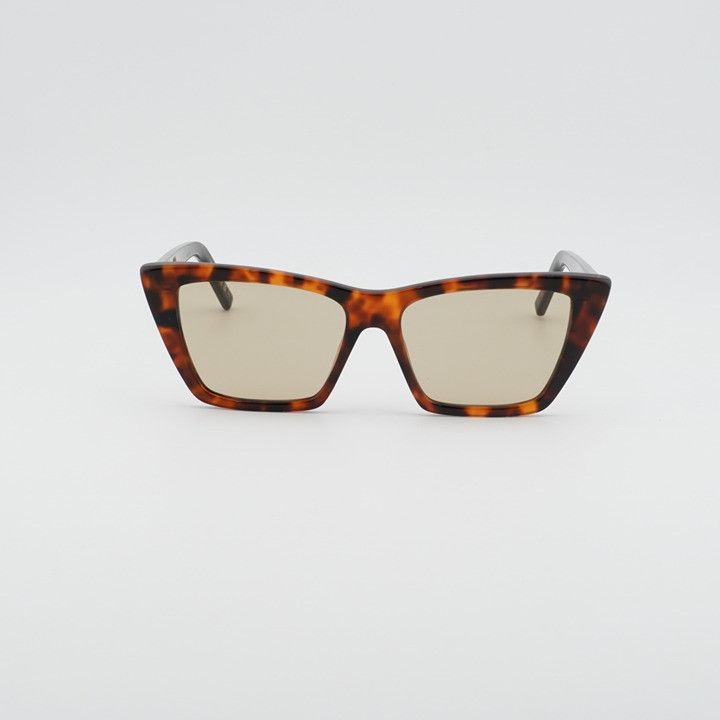 Saint Laurent Paris Saint Laurent SL276 MICA 064 Sunglasses Havana Cat Eye Frame Size ONE SIZE - 7 Thumbnail