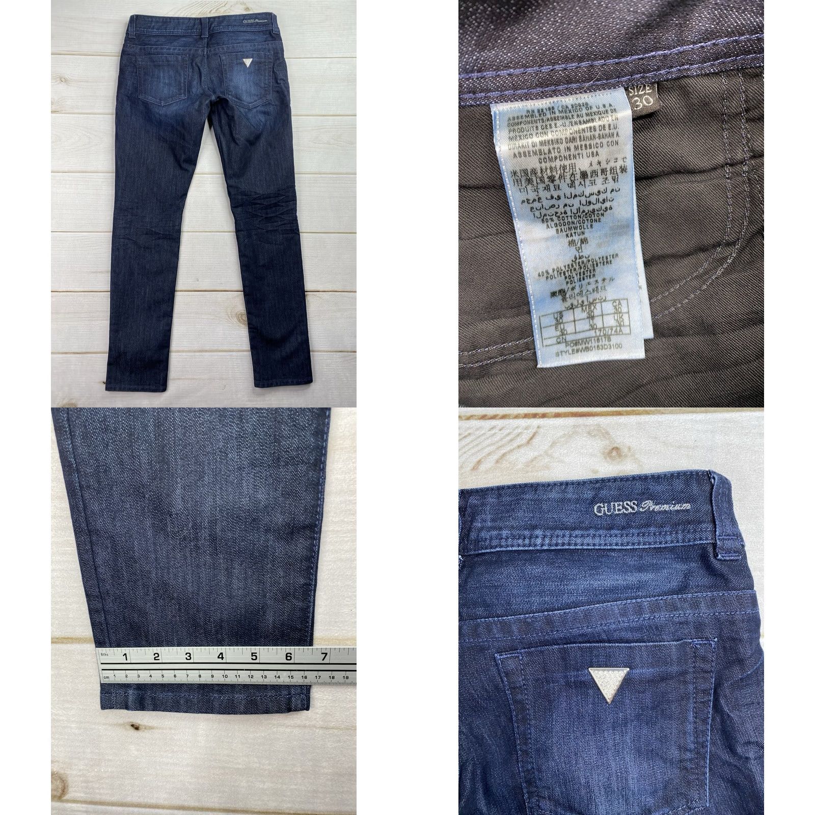 Guess GUESS Daredevil Skinny Jeans Sz 30 Dark Wash 5-Pocket Logo Denim 90s Vintage Womens Jeans Size 30" / US 8 / IT 44 - 8 Thumbnail