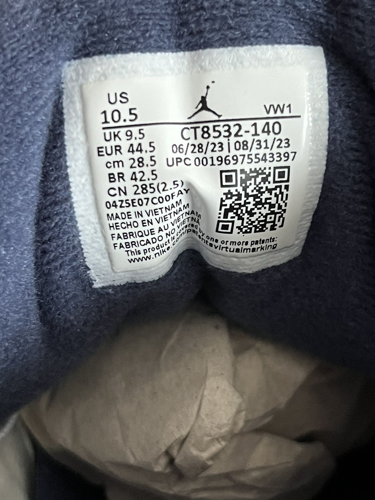 Jordan Brand Air Jordan 3 Retro Midnight Navy Size US 10.5 / EU 43-44 - 6 Thumbnail